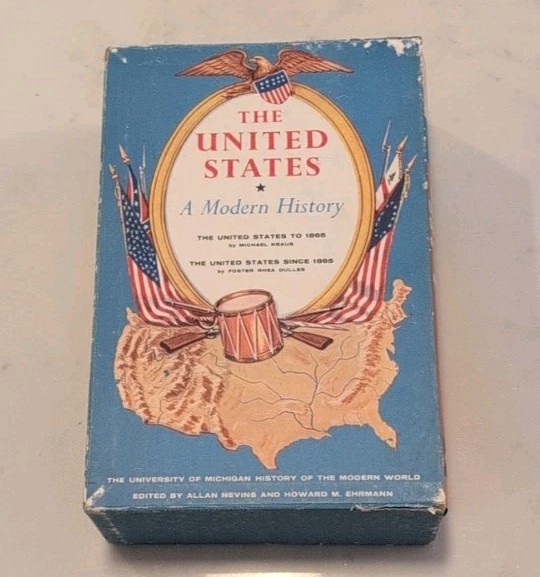 THE UNITED STATES A MODERN HISTORY BY KRAUS DULLES 2 VOL. HC BOOK BOX SET 1959