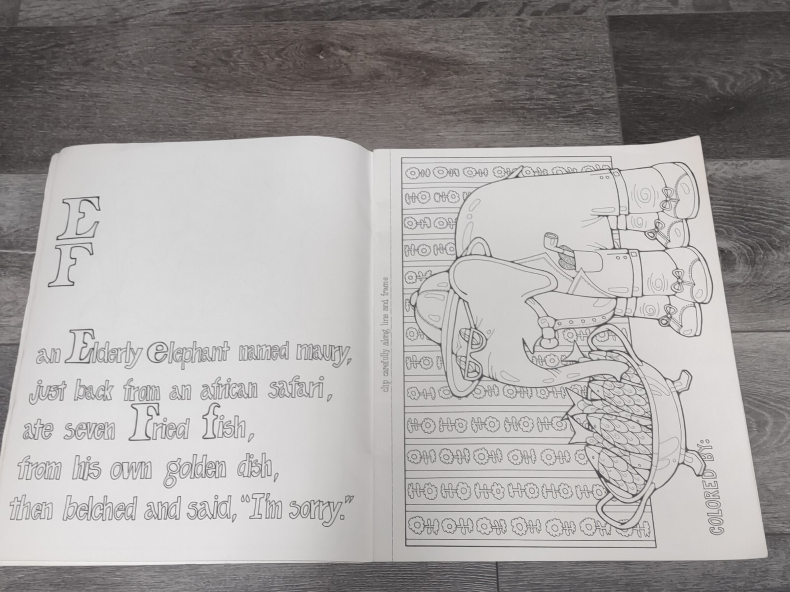 Vtg Coloring Book Potpourri Press Gobble Gobble Educational Adventure 1971