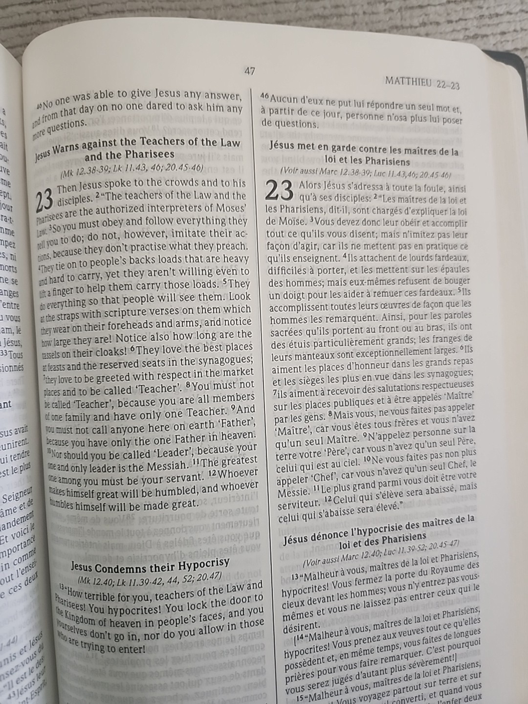 Bible Bilingual Edition, French/English Good News Translation Vinyl soft cover