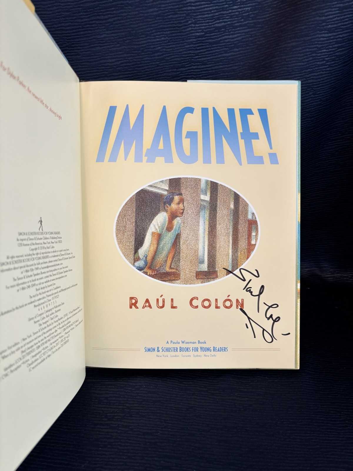 Imagine! By Raul Colon – Picture Book – Signed Unused Dust Jacket First Edition