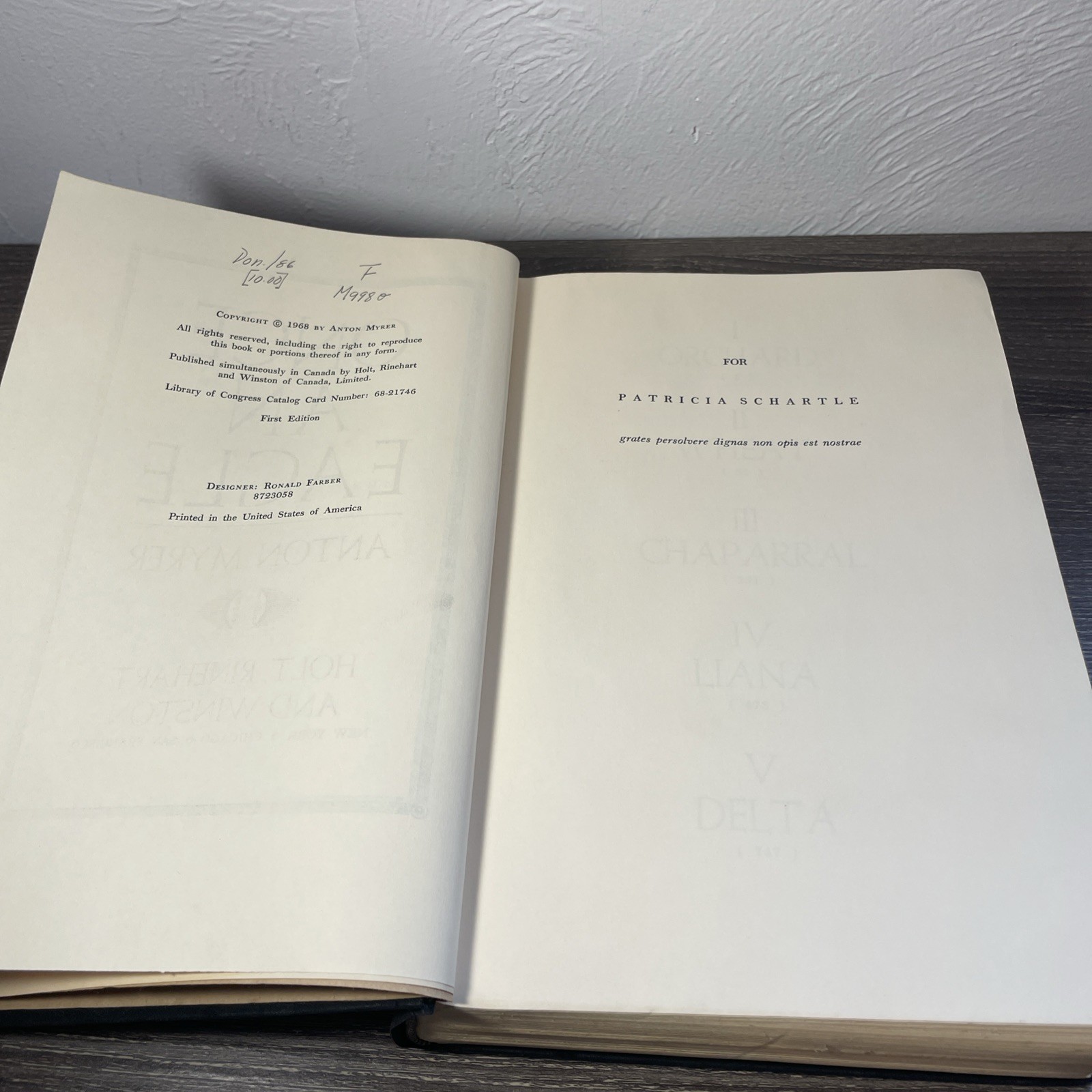 *Read Desc* ONCE AN EAGLE by Anton Myrer (1968) Hardcover First Edition 1st
