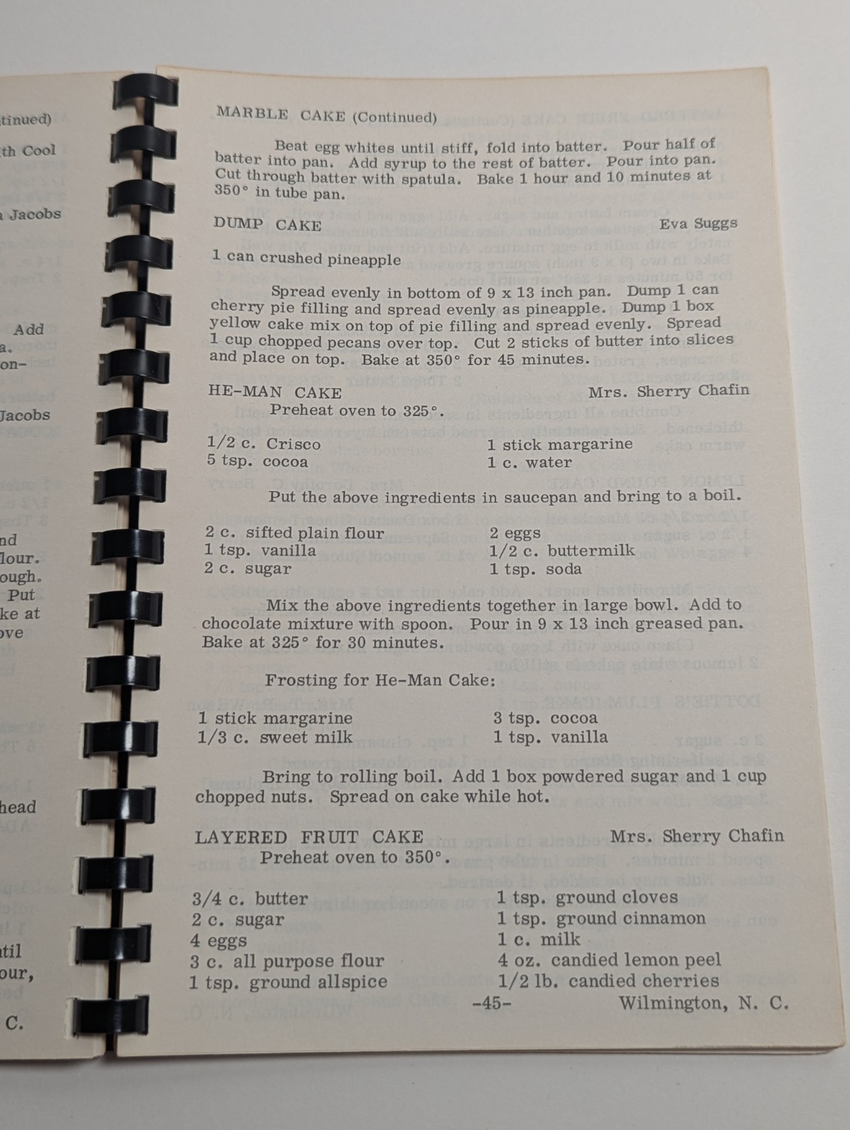 Southern Cooking – Springview Women’s Club Wilmington NC 1974 106 pages