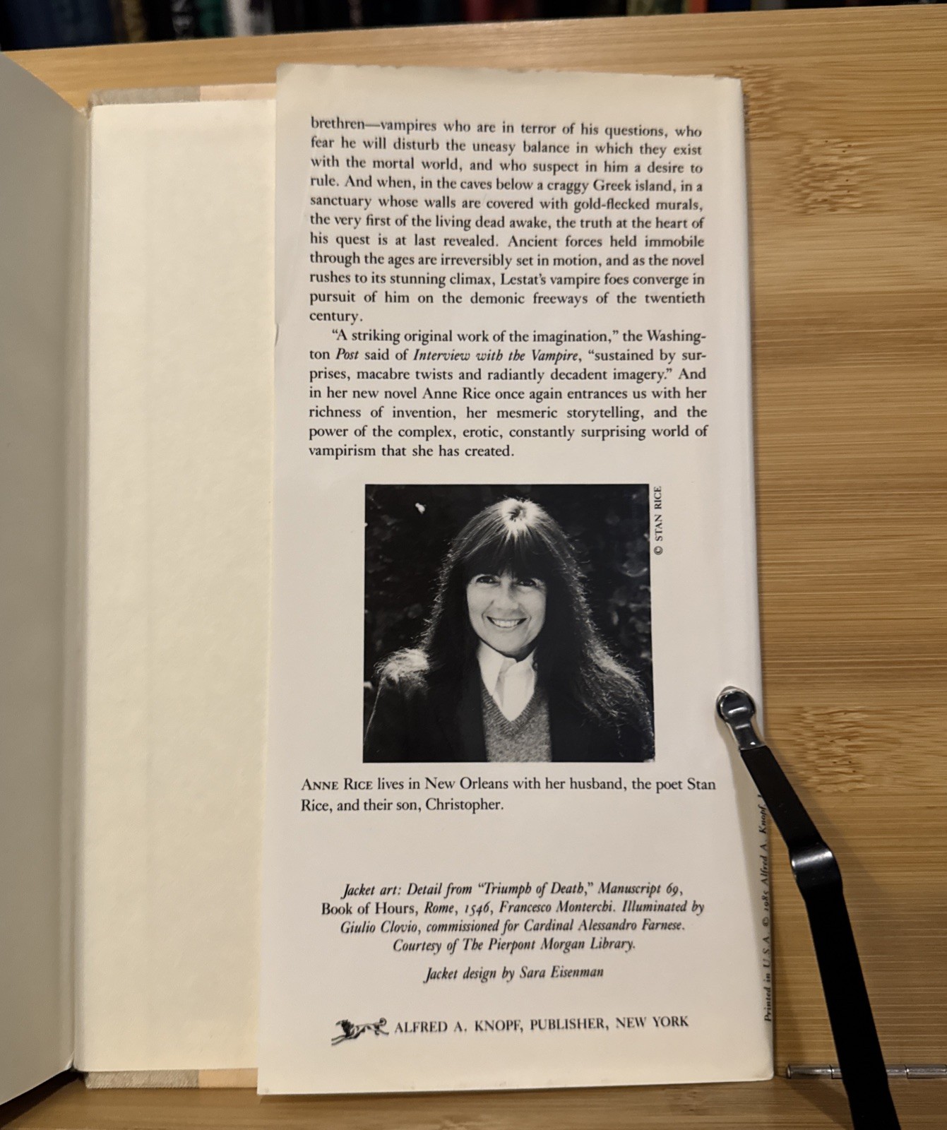 The Vampire Lestat – Anne Rice (Hardcover) First Edition/Late, VG, Interview #2