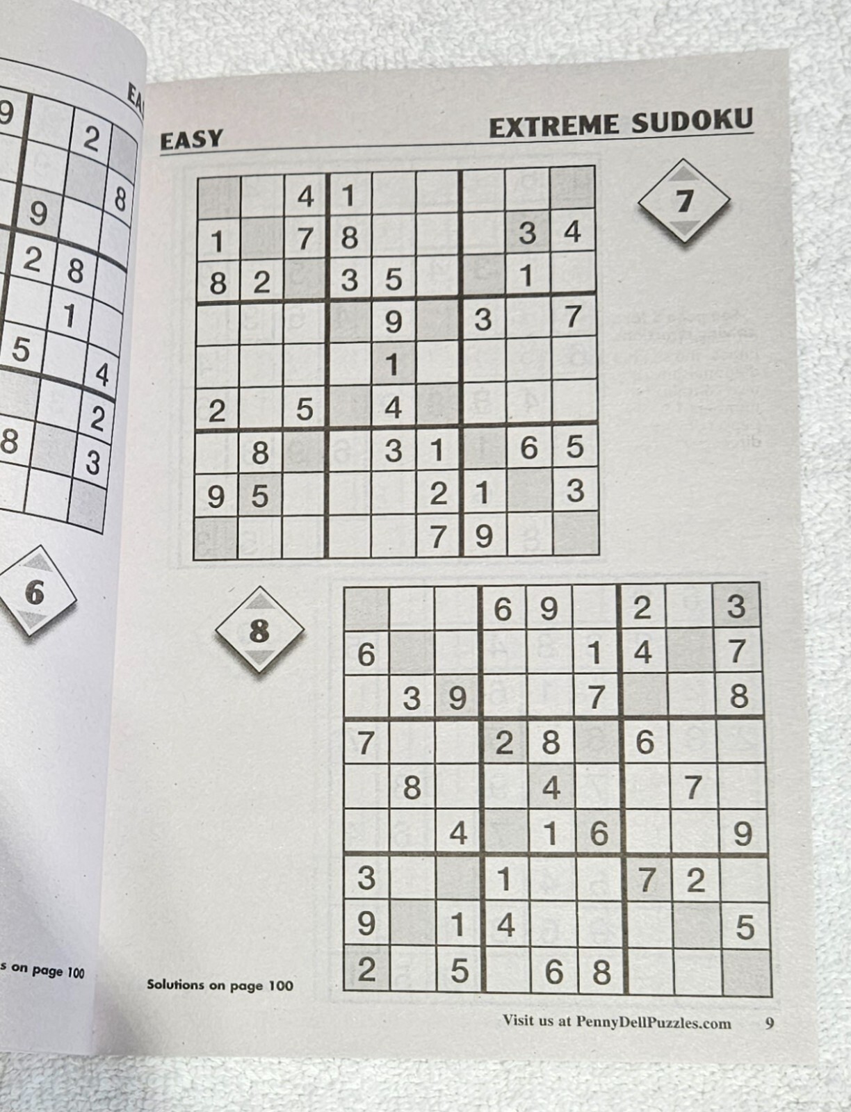 Lot of 5 Penny Press Dell Premium Favorites Sudoku E/Med Hard Challenger Extreme