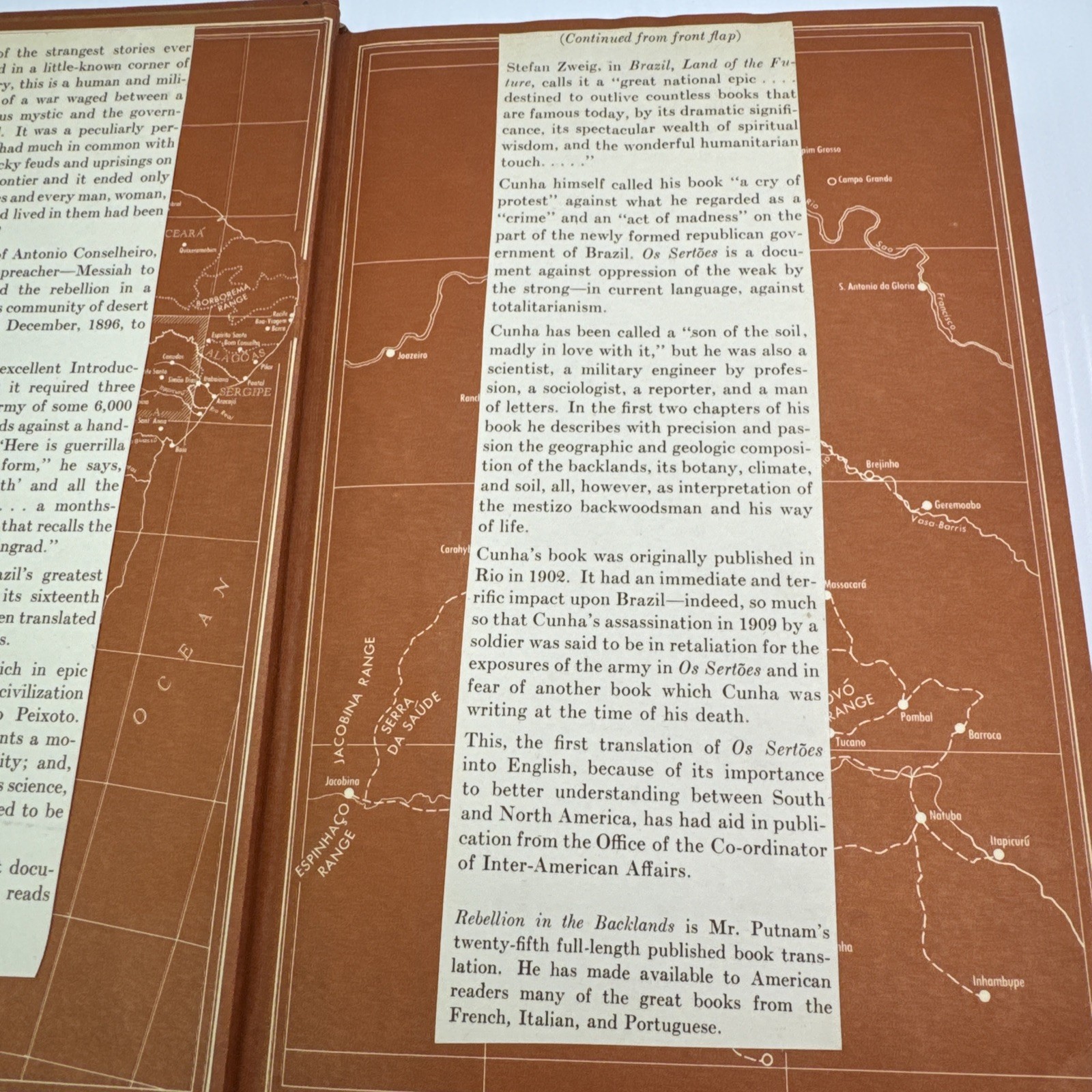 Rebellion in the Backlands Os Sertoes 1944 ExLib Oxford Press Euclides Da Cunha