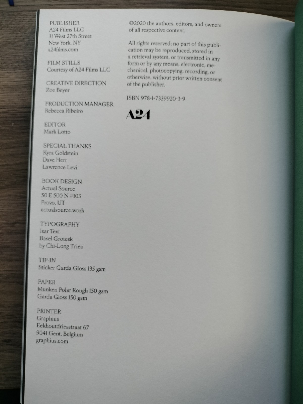 HEREDITARY SCREENPLAY BOOK Ari Aster A24 HARDCOVER 2020 horror