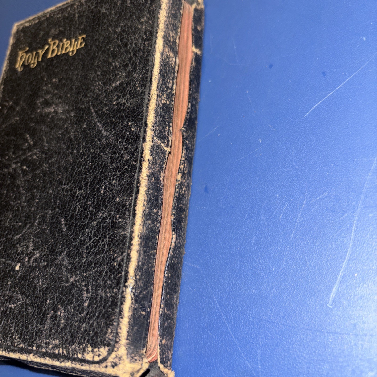 Antique 1898 Oxford Holy Bible KJV Pocket Bible Maps Gilt Edges 5.5″x3.5″