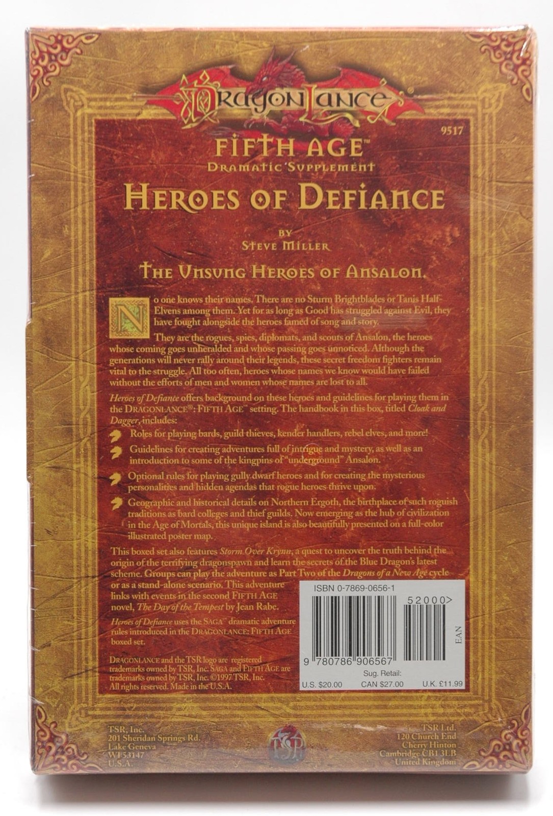 Heroes of Defiance Miller, Steve Dragonlance Wizards of the Coast