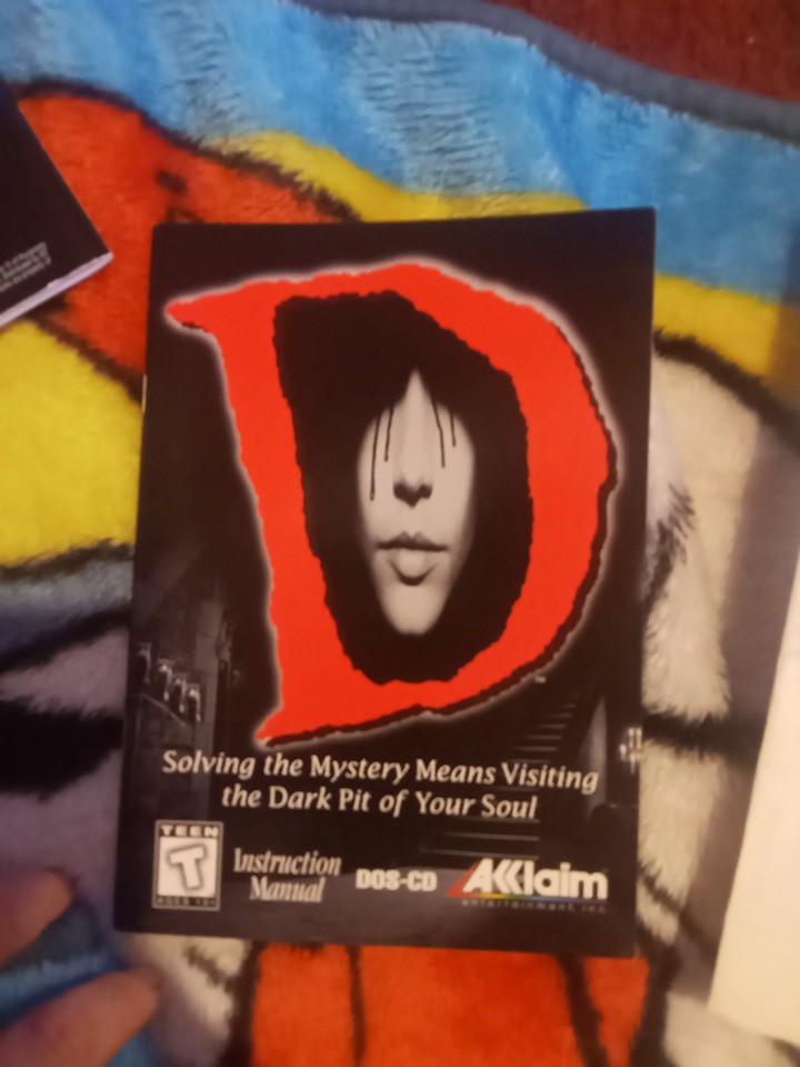 “D” Video Game Acclaim DOS CD ROM Manual ONLY Kenji Eno PC 1995
