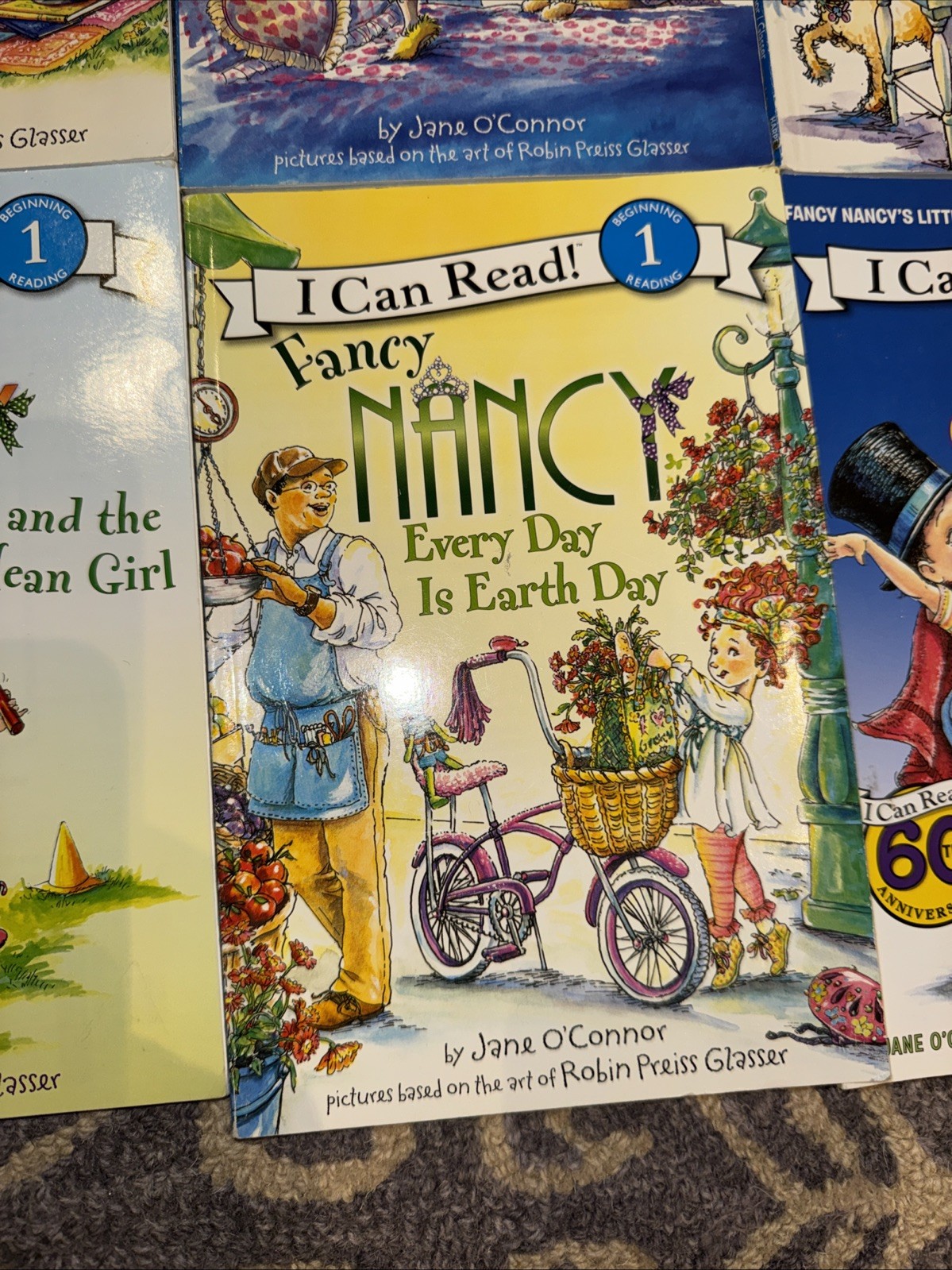 Vintage Fancy Nancy I Can Read Lot 5 Books + JoJo Magic 6pk Level 1