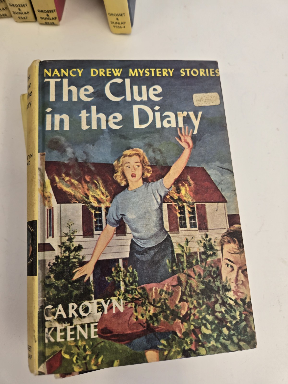 Vtg Nancy Drew Mystery Book Hardcover Matte Yellow Lot Of 9