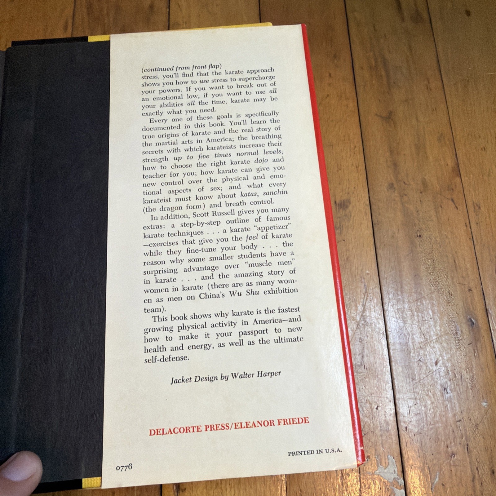 Karate The Energy Connection W. Scott Russell 1977 2nd Print Delacorte Press HC⁠