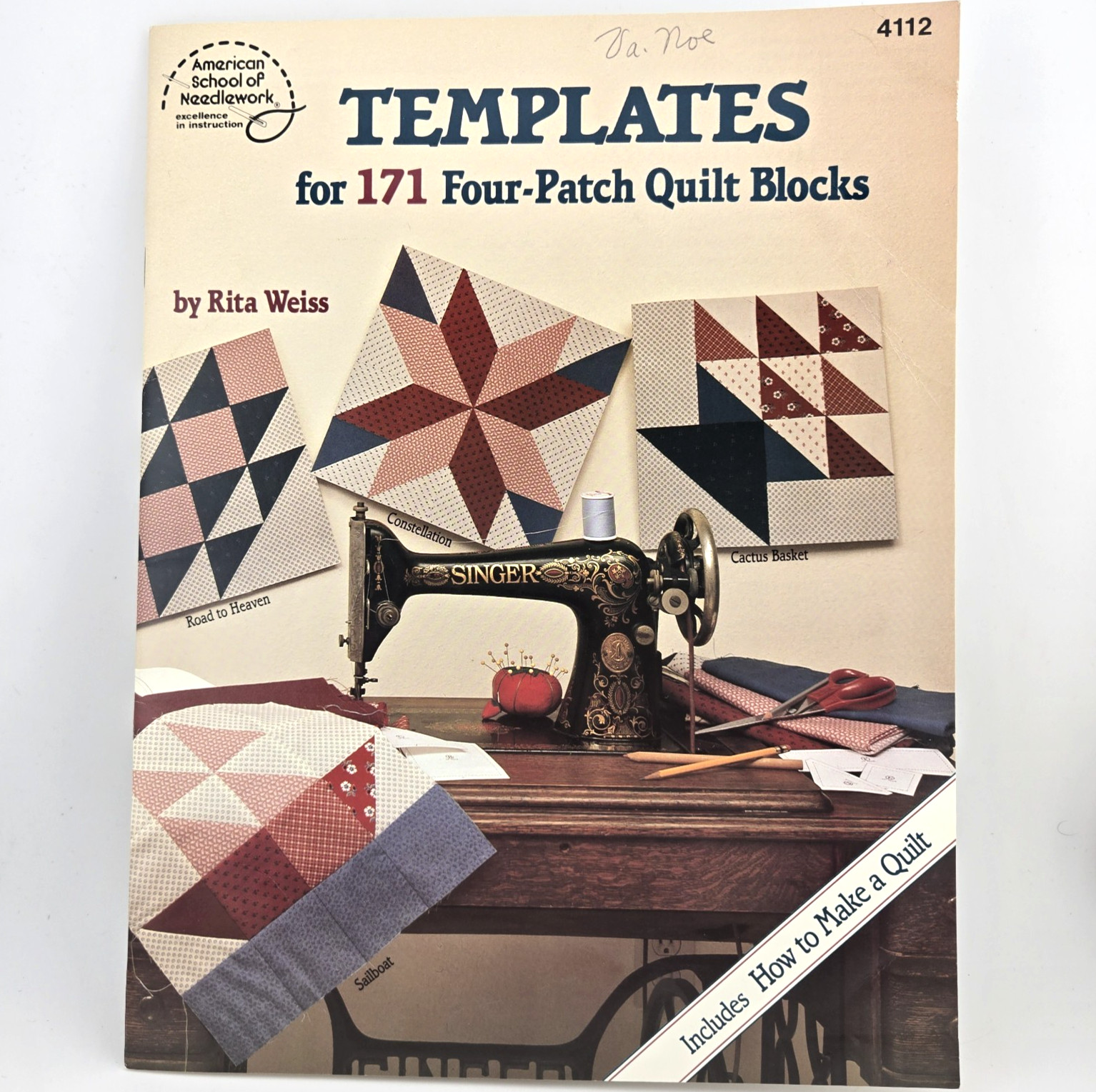 Templates for 171 Four-Patch Quilt Blocks by Rita Weiss 1988 Paperback Quilting