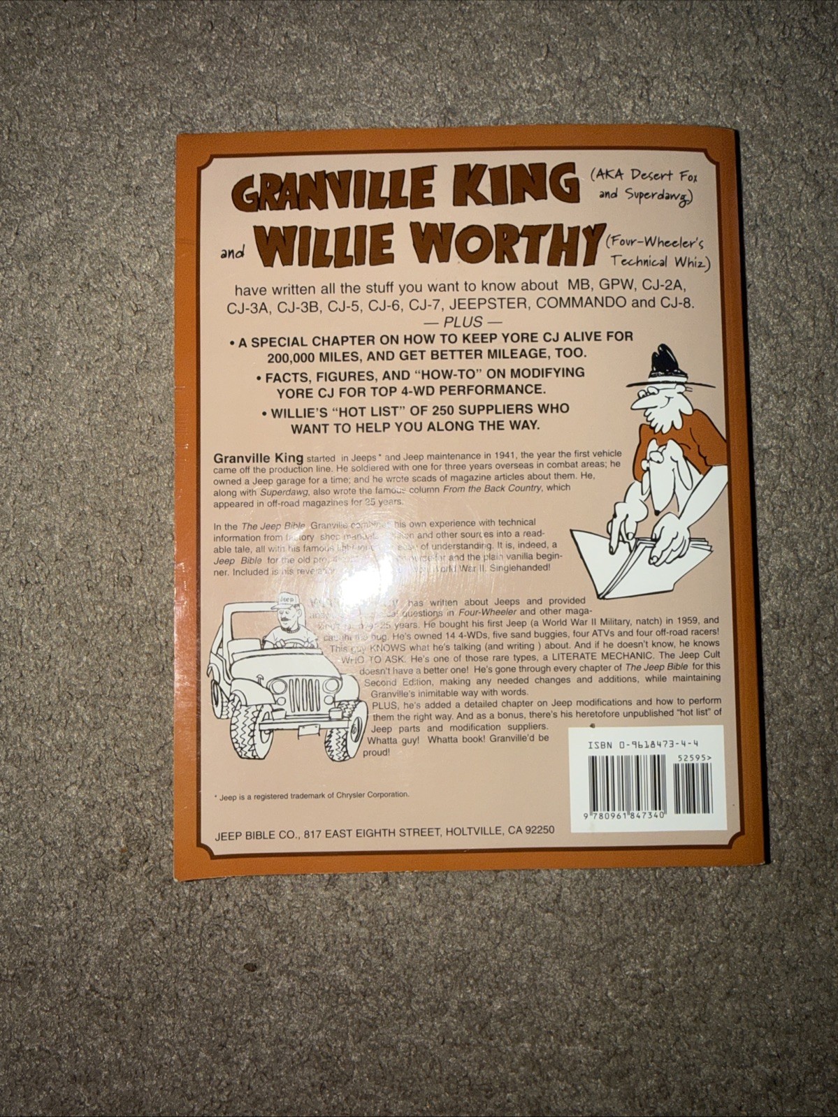 The Jeep Bible Written Personally For The Jeep Cult – Granville King 1997 2nd ED