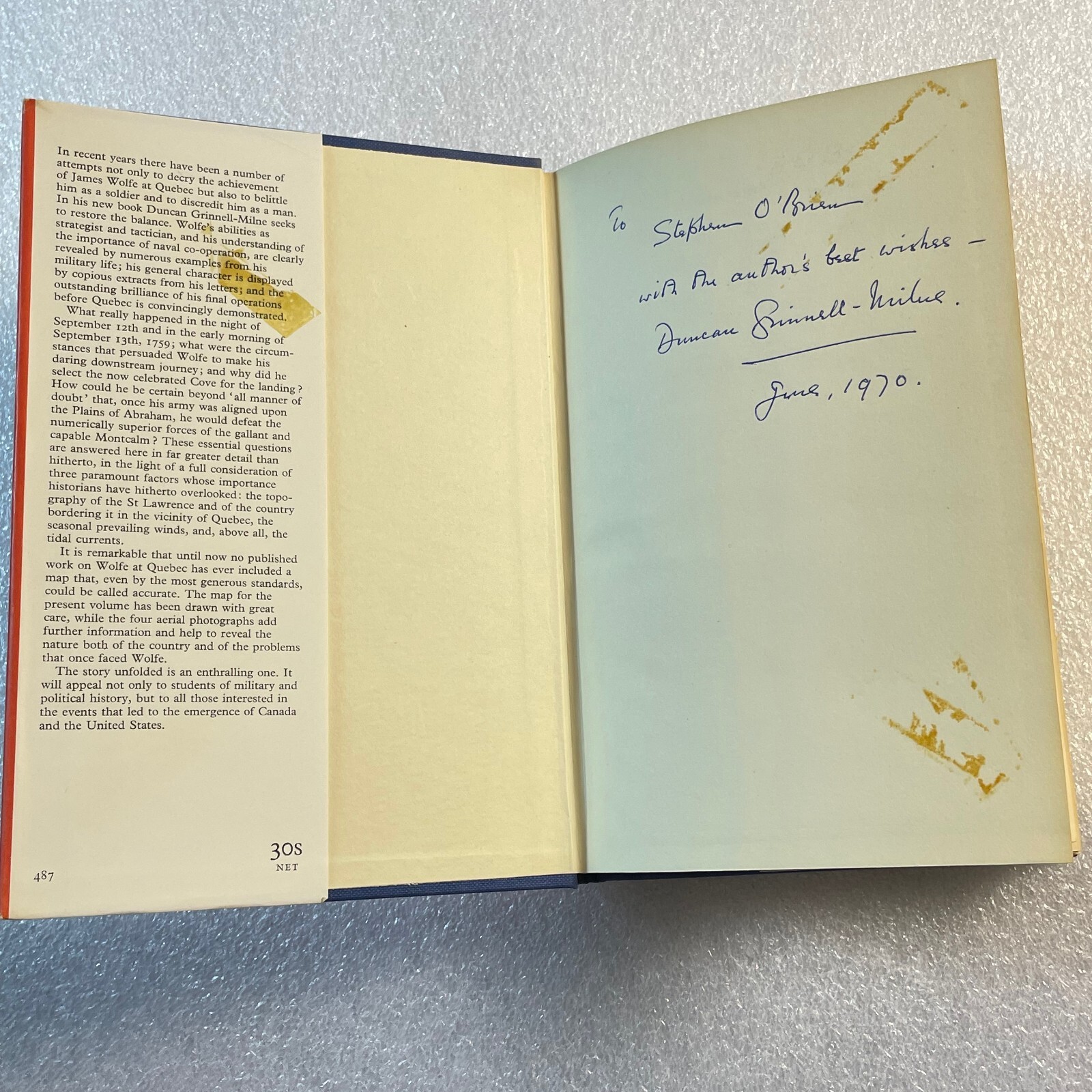 Mad, Is He? : The Character and Achievement of James Wolfe SIGNED Grinnell-Milne