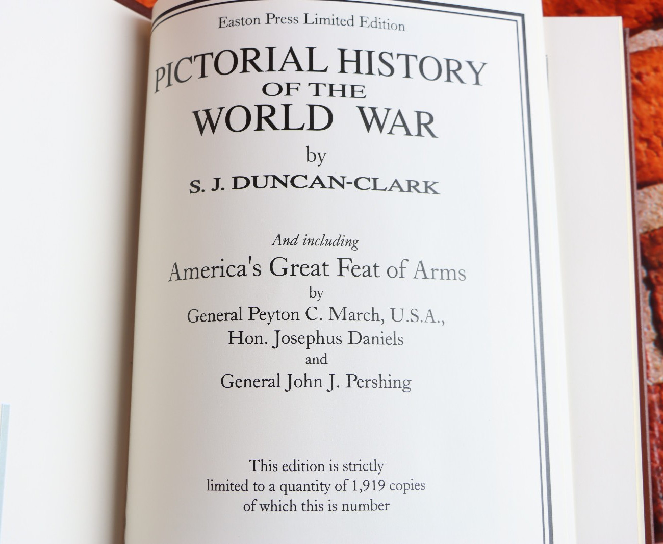 Pictorial History of the World War 1919 S.J. Duncan-Clark W/ Slipcase 103/1919