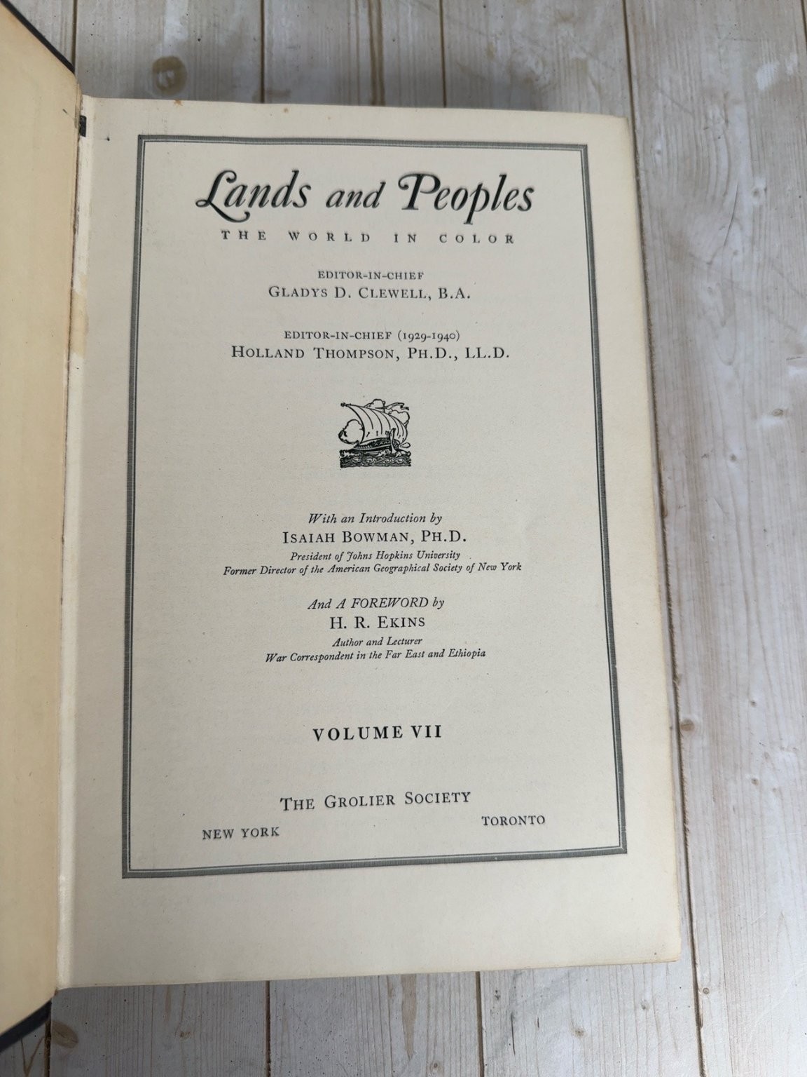 Lands and Peoples The World in Color Complete 7 Volume Set 1948 Grolier Society