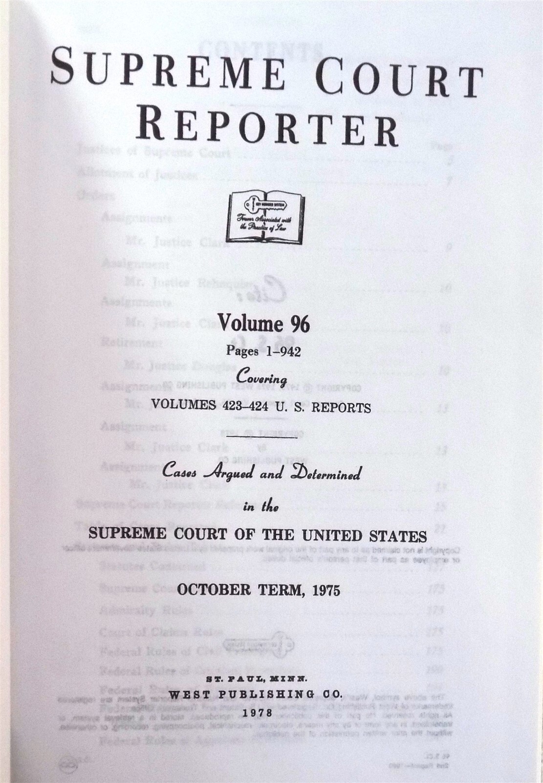 Supreme Court Reporter 96 Pages 1-1942 West! 423-434 U.S. October Term 1975
