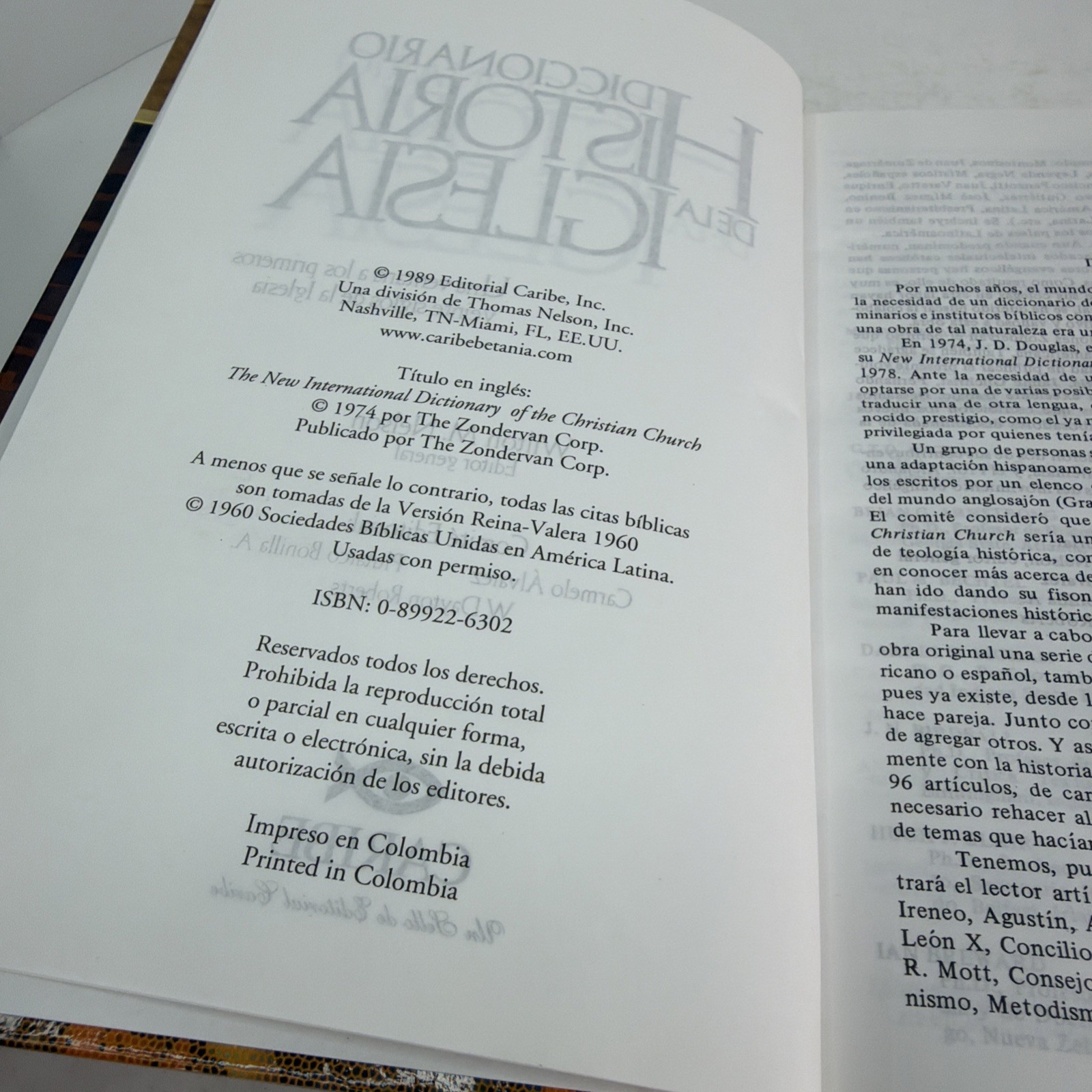 Diccionario Historia de la Iglesia by Nelson – Spanish Edition, 1989 Caribe HB