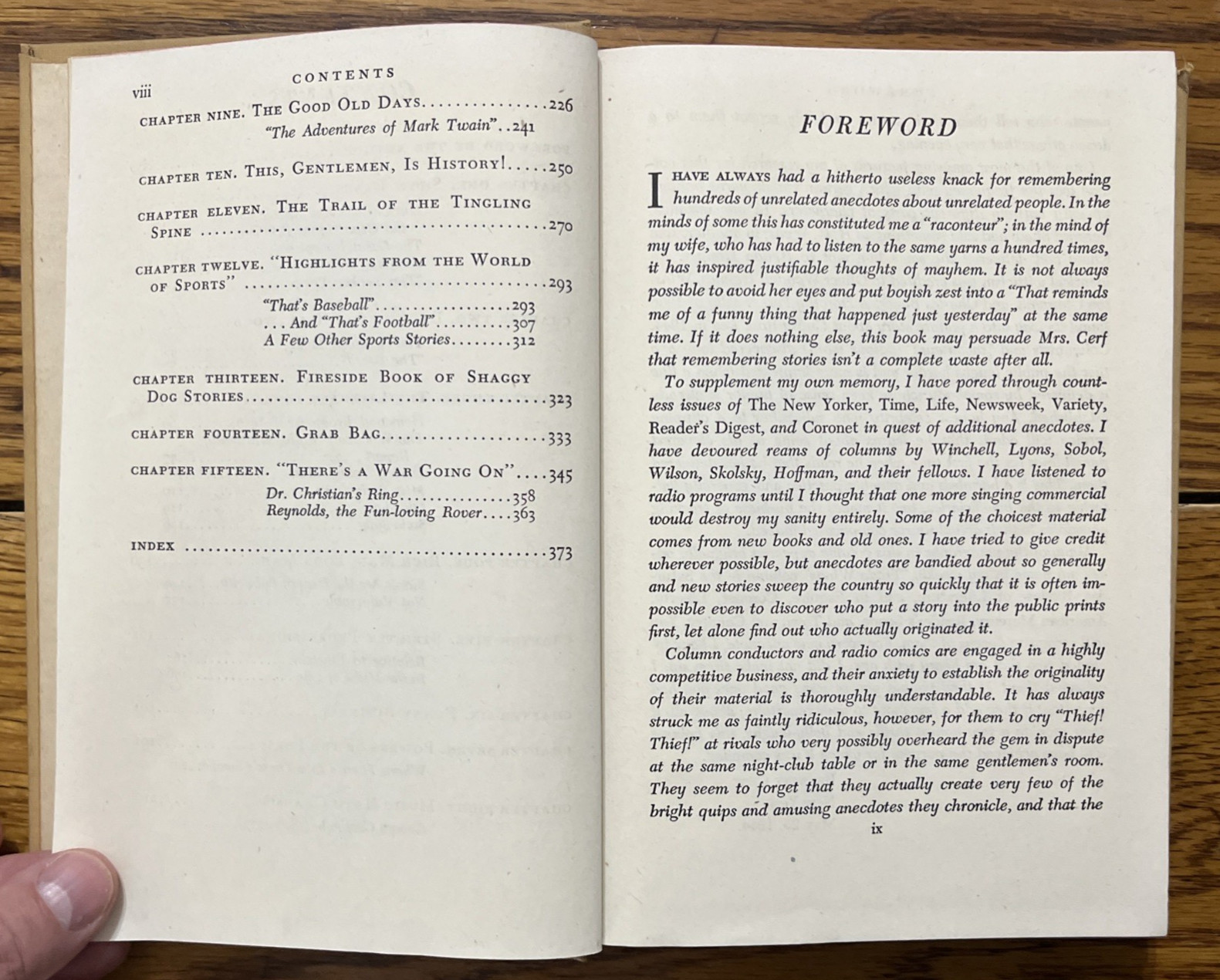 Try And Stop Me by Bennett Cerf HC 1944 Anecdotes, Stories, Jokes