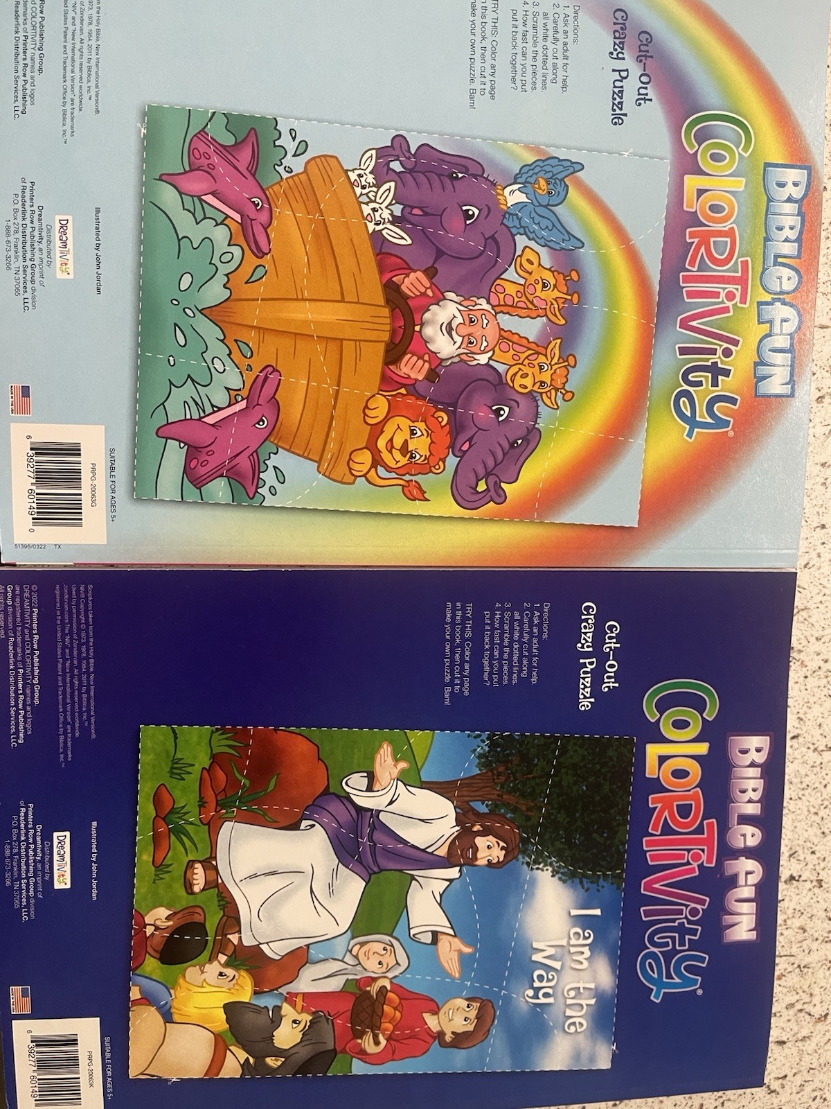 Bible Fun Colortivity Activity & Coloring Book Set of 4 Over 250 pages Assorted