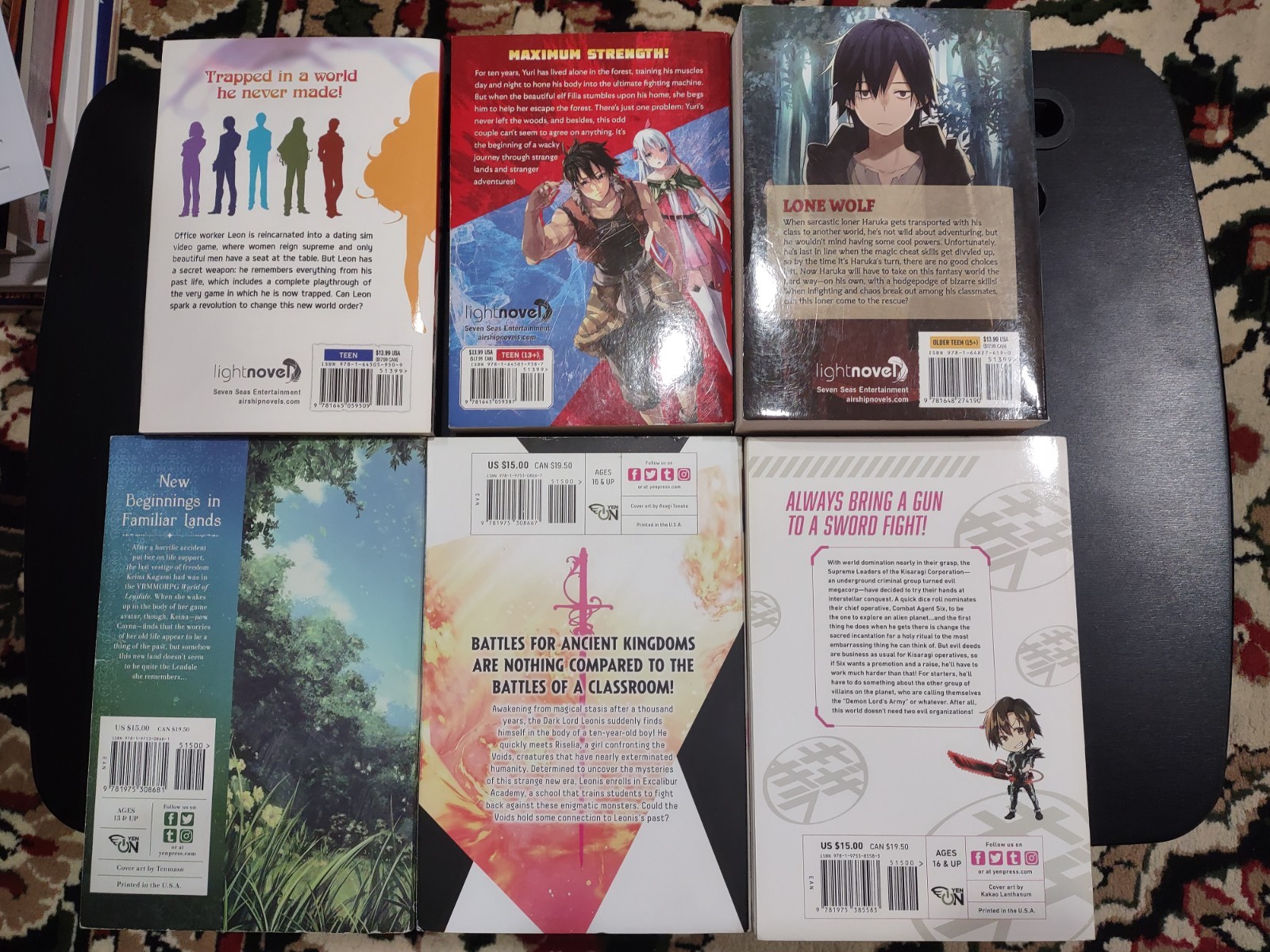 Trapped in a Dating Sim, Loner Life, Leadale, Etc Volume 1 Light Novel Lot