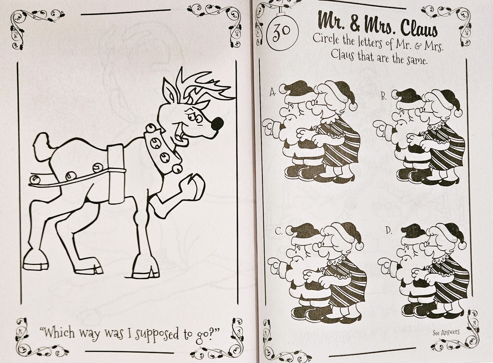 Christmas Coloring & Activity Book Set Of 2 Over 250 Pages of Holiday Fun!