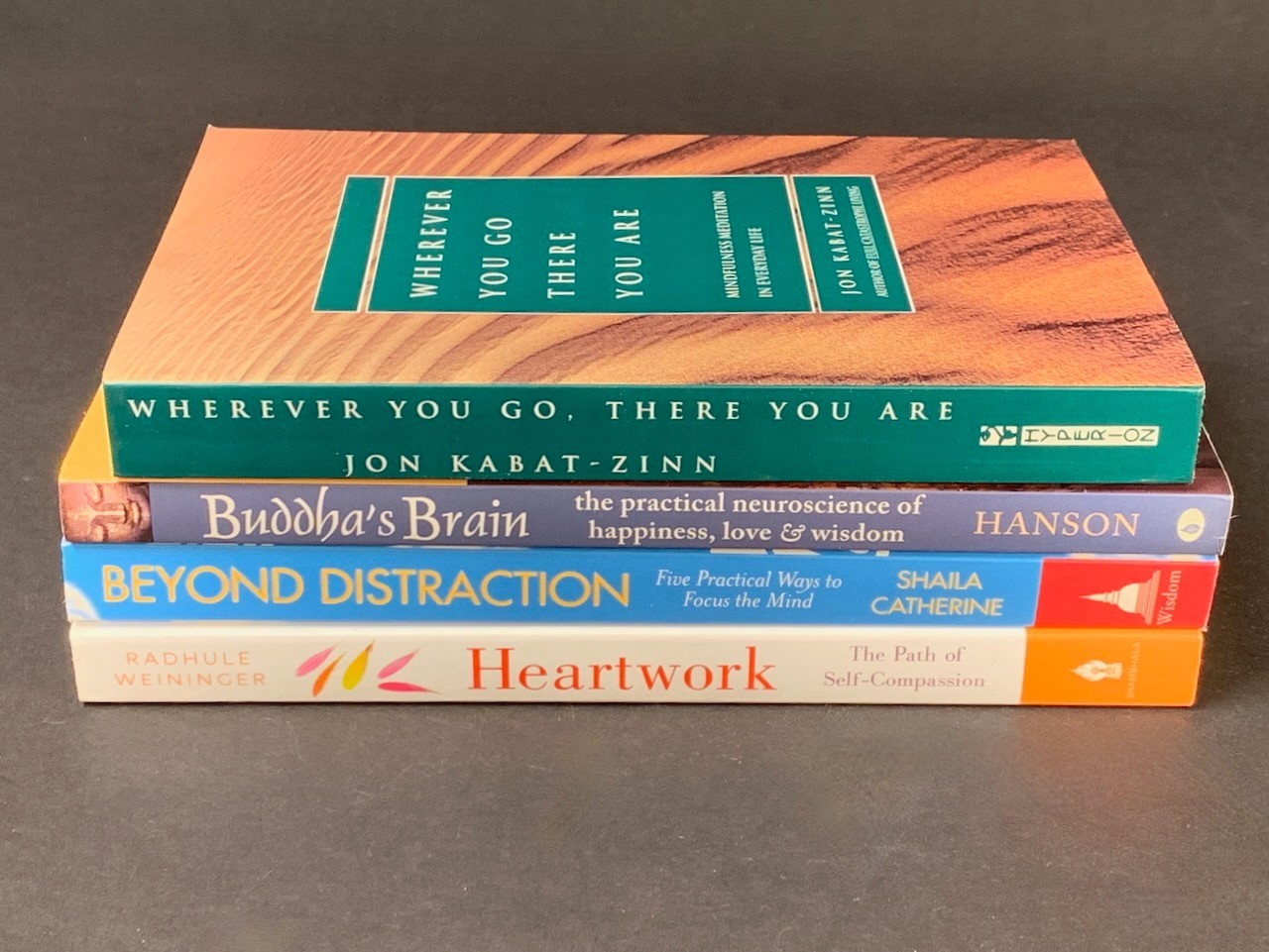 Mindfulness Meditation – Lot of 4 – Jon Kabat-Zinn, “Buddha’ Brain” – Softcover