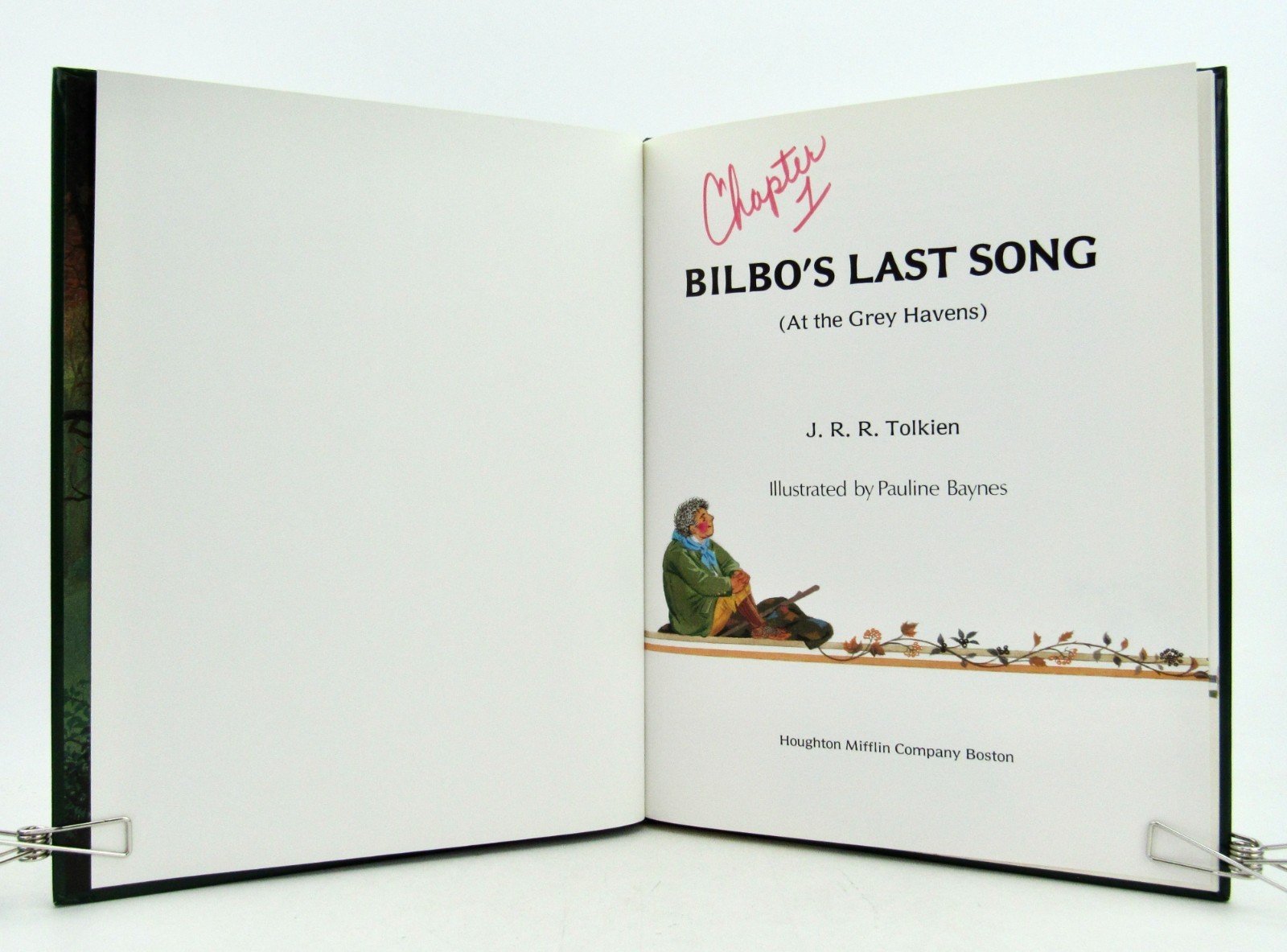 BILBO’S LAST SONG J.R.R. Tolkien & Pauline Baynes 1990 Houghton Mifflin HBDJ EXC
