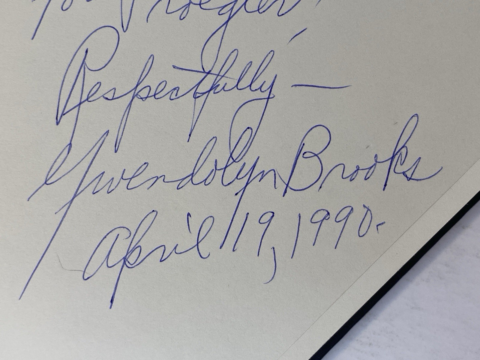 SIGNED BY GWENDOLYN BROOKS! A Life of Gwendolyn Brooks by George Kent 1990 hc