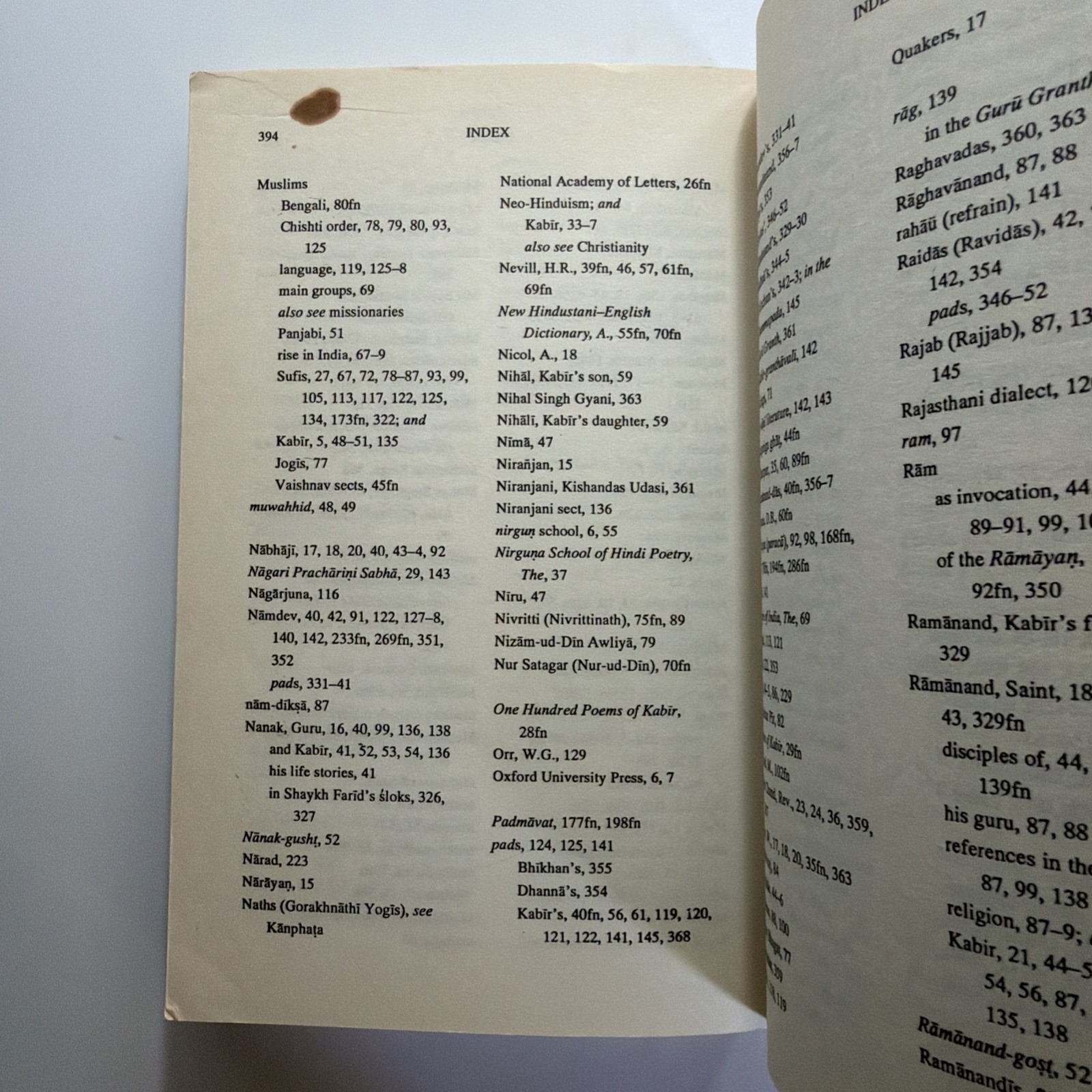 Weaver Named Kabir : Selected Verses with a Detailed Biographical and Historical