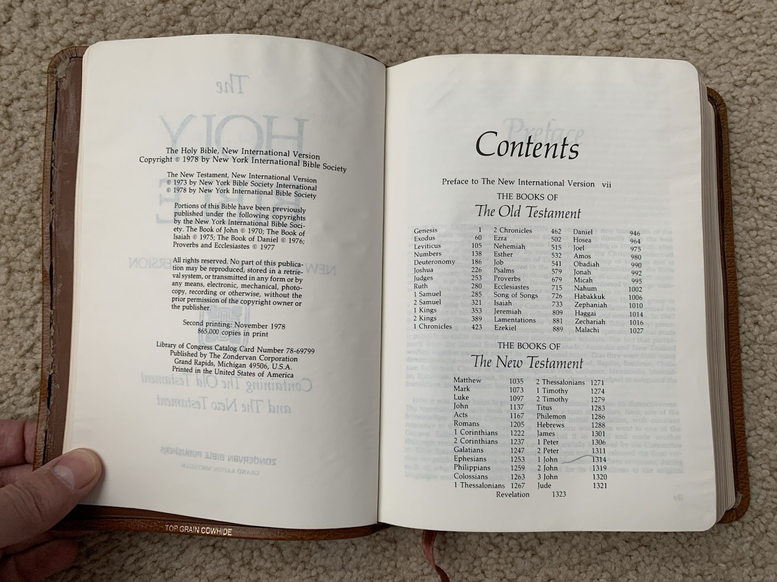Holy Bible – New International Version Top Grain Cowhide 1978 NIV Cowhide