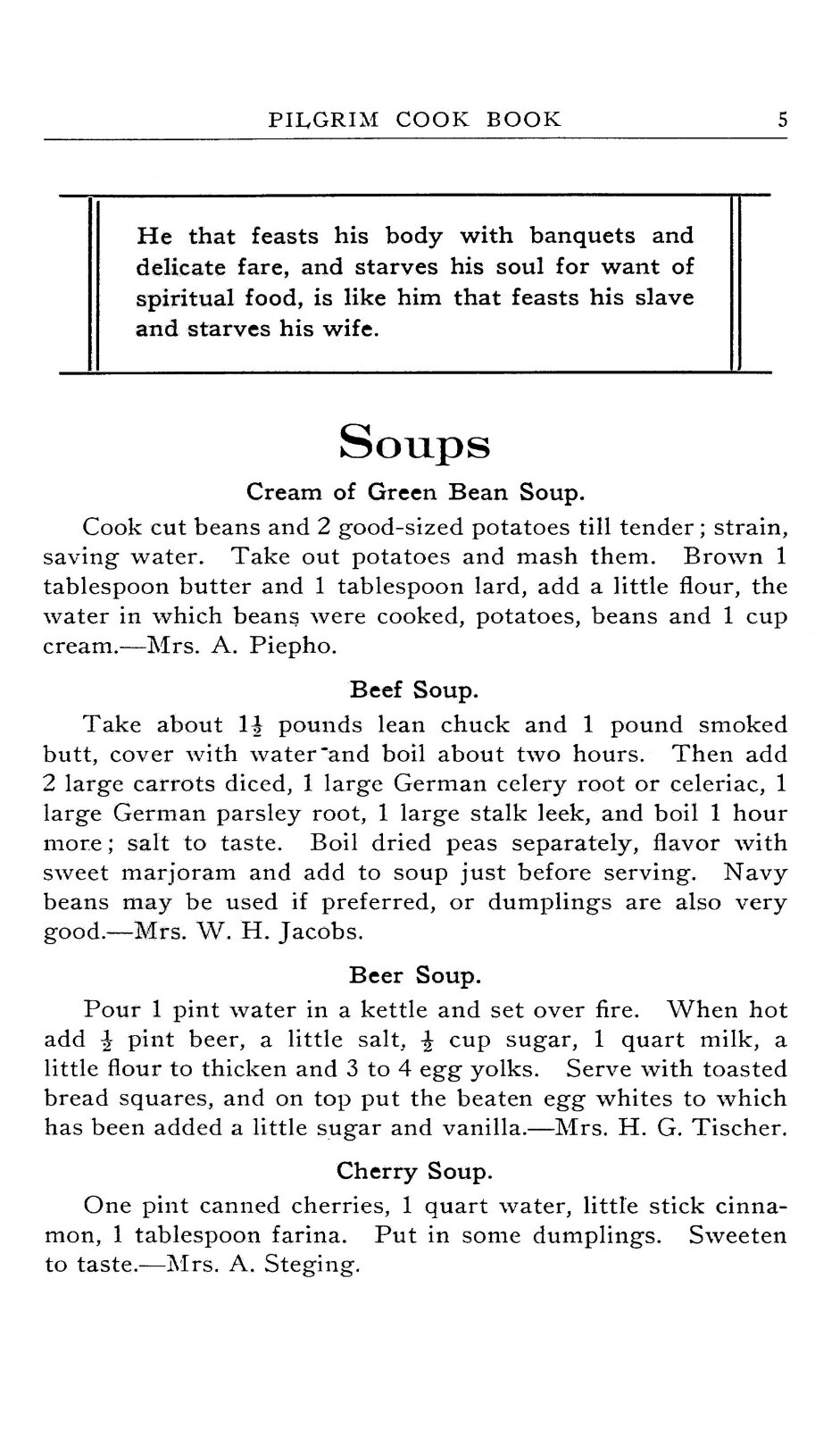 1921 The Pilgrim cook book 146 Pages