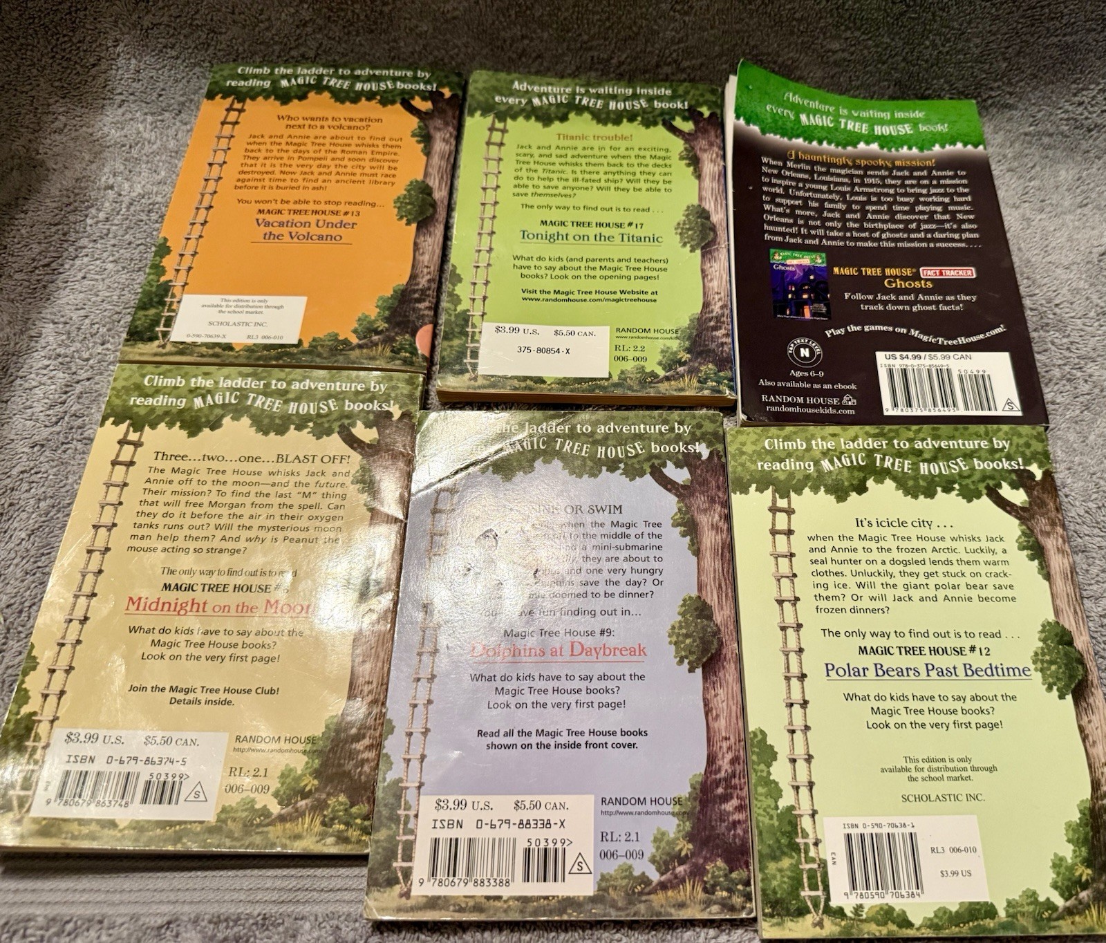 Magic Tree House Lot of 6 Mary Pope Osborne Paperback Books Kids Chapter Books