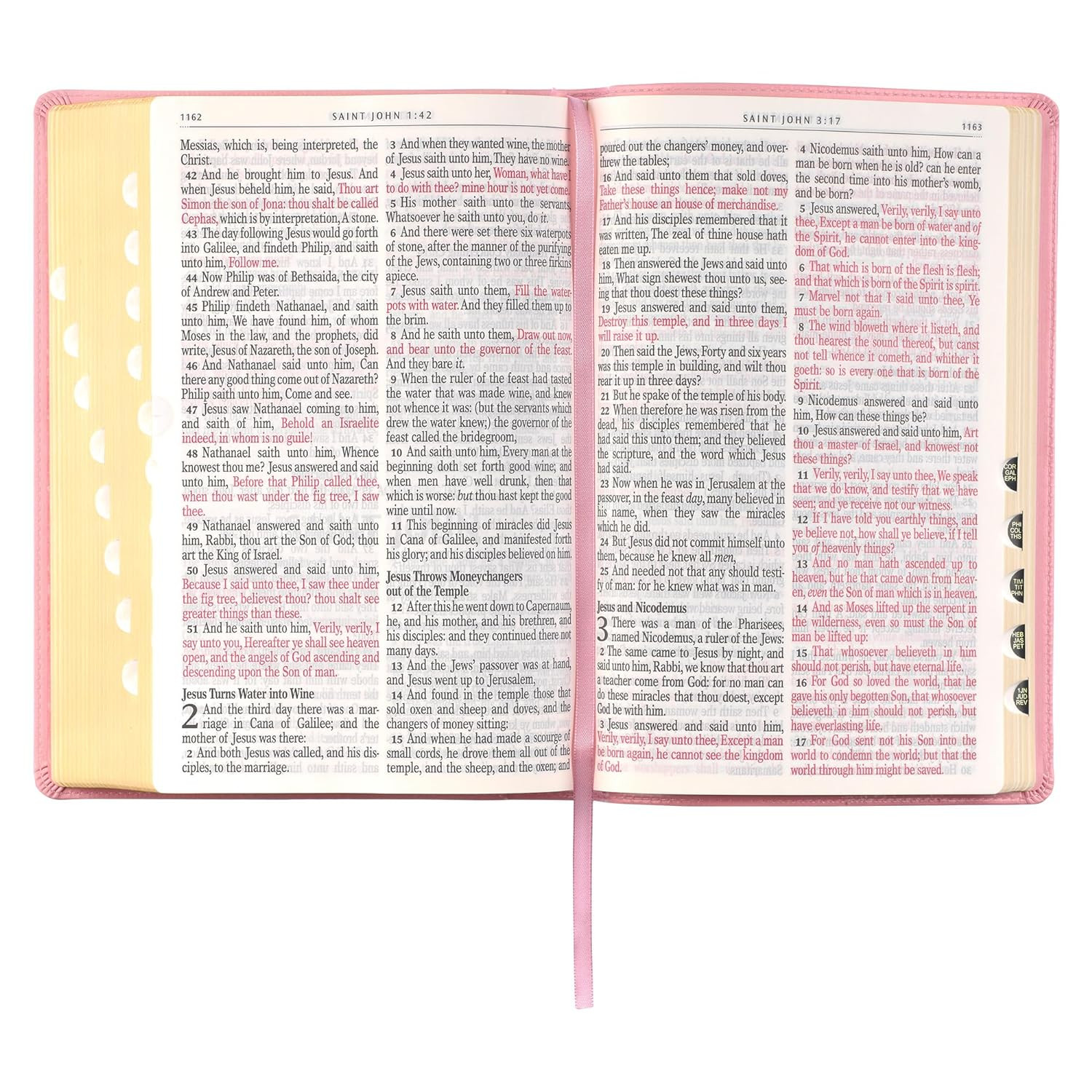 KJV Holy Bible, Giant Print Full-Size Faux Leather Red Letter Edition – Thumb