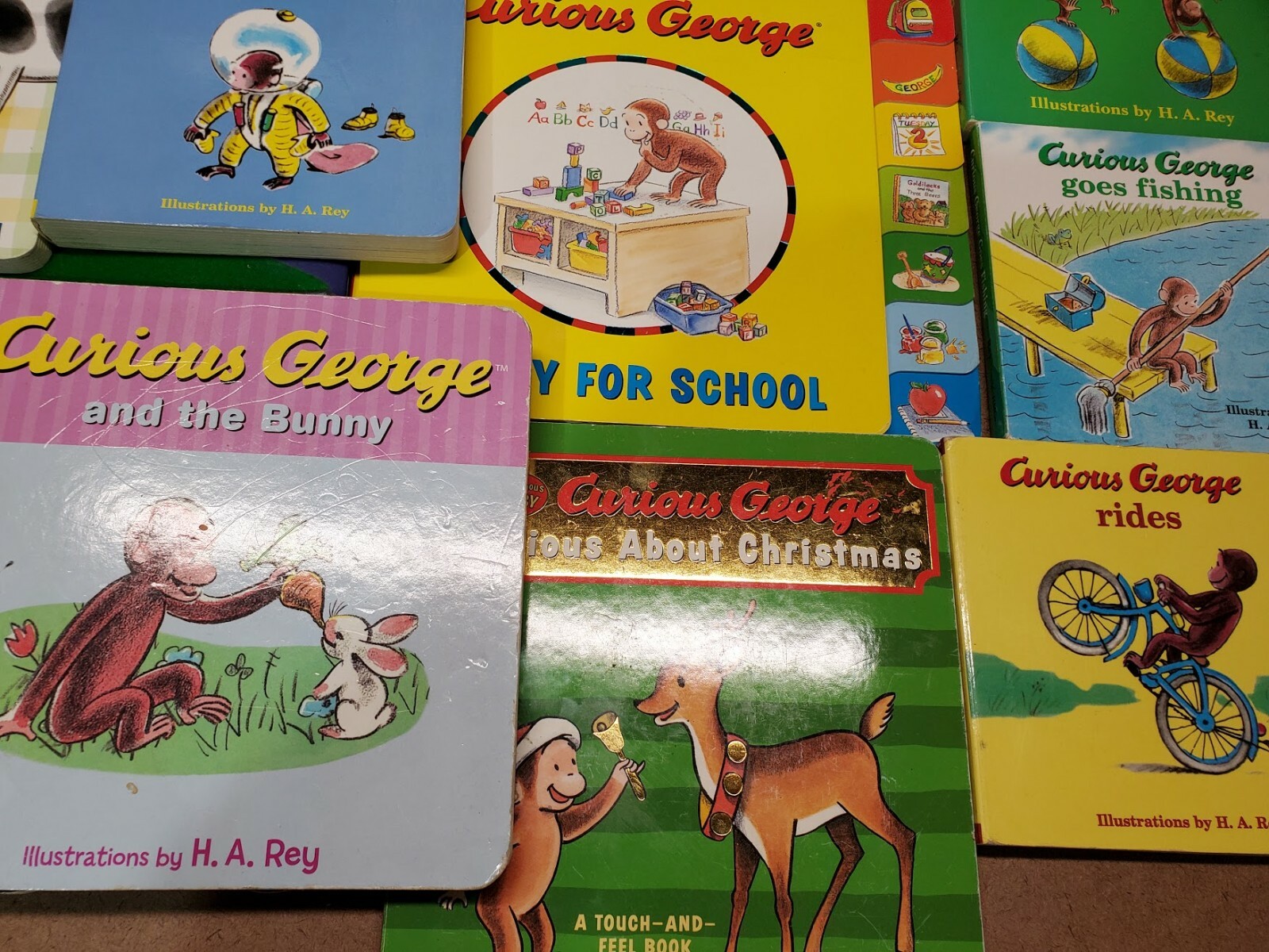 Lot of 10 CURIOUS GEORGE Board Books by Margret & H. A. Rey “Random Mix”