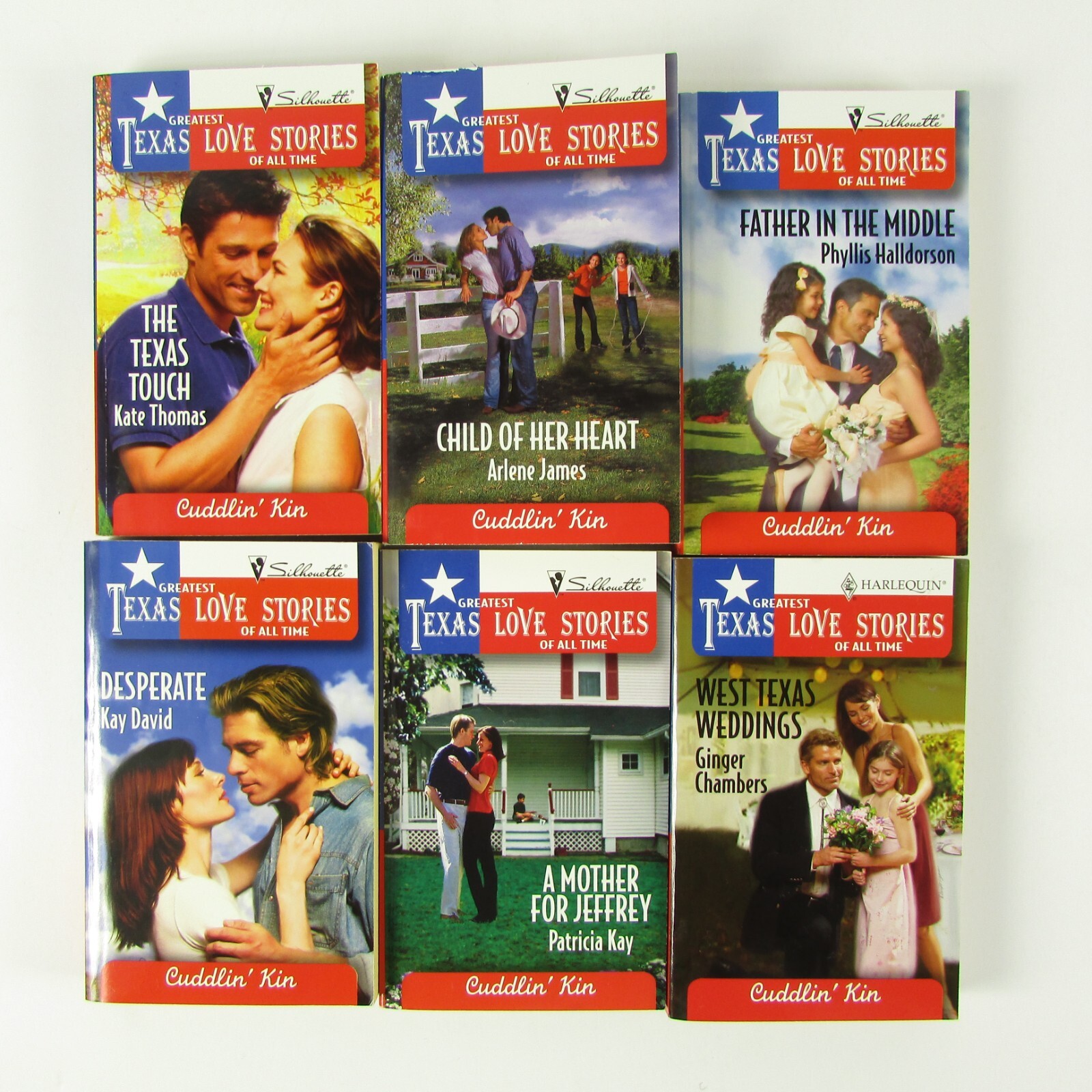 Lot of 6 Vintage Texas Love Stories Cuddlin ‘Kin Paperback Books