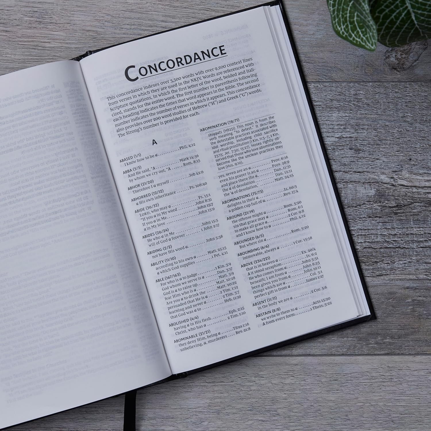 NKJV Single Column Reference Bible, Comfort Print, Black Hardcover, Red Letter