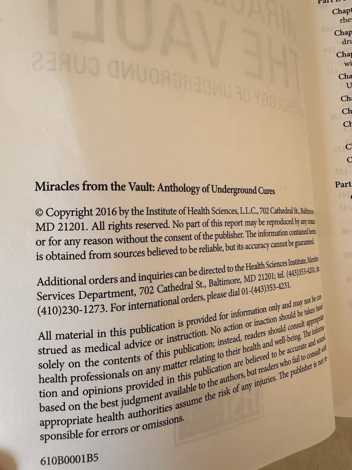 Miracles From the Vault Anthology Of Underground Cures PB Book Thompson 2016