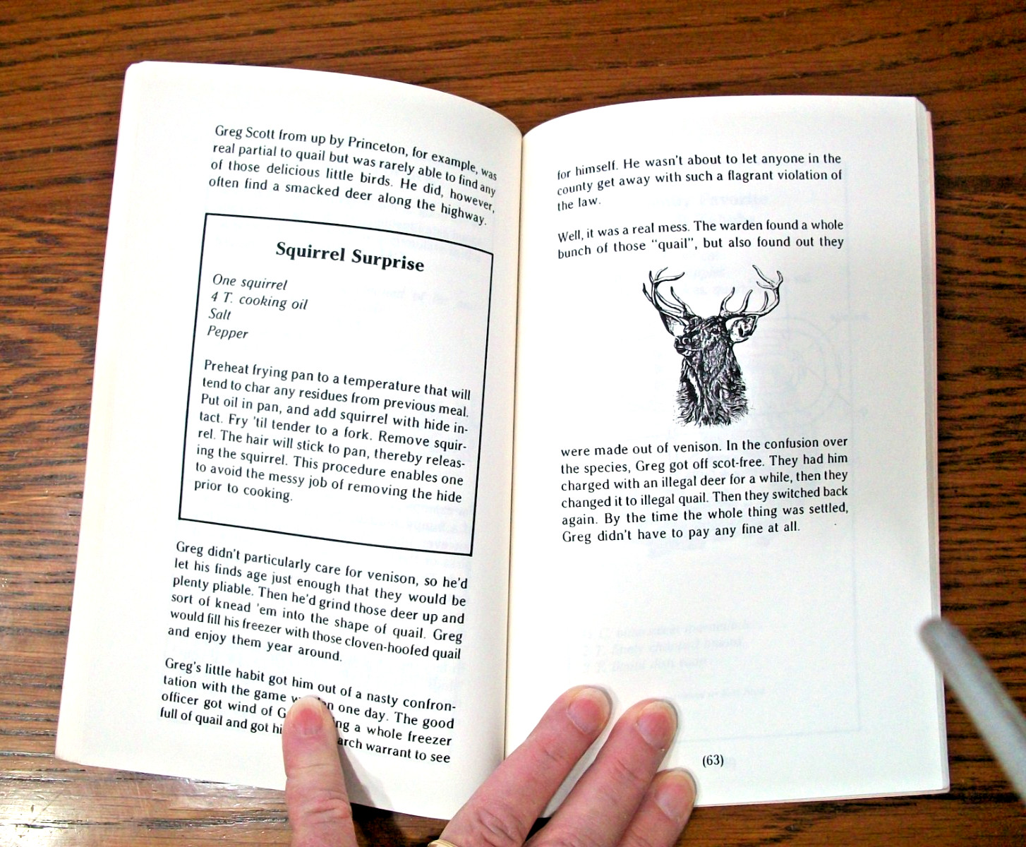 ILLINOIS’ ROAD KILL COOKBOOK~BRUCE CARLSON~PAPERBACK BOOK~108 PAGES~VERY GOOD~