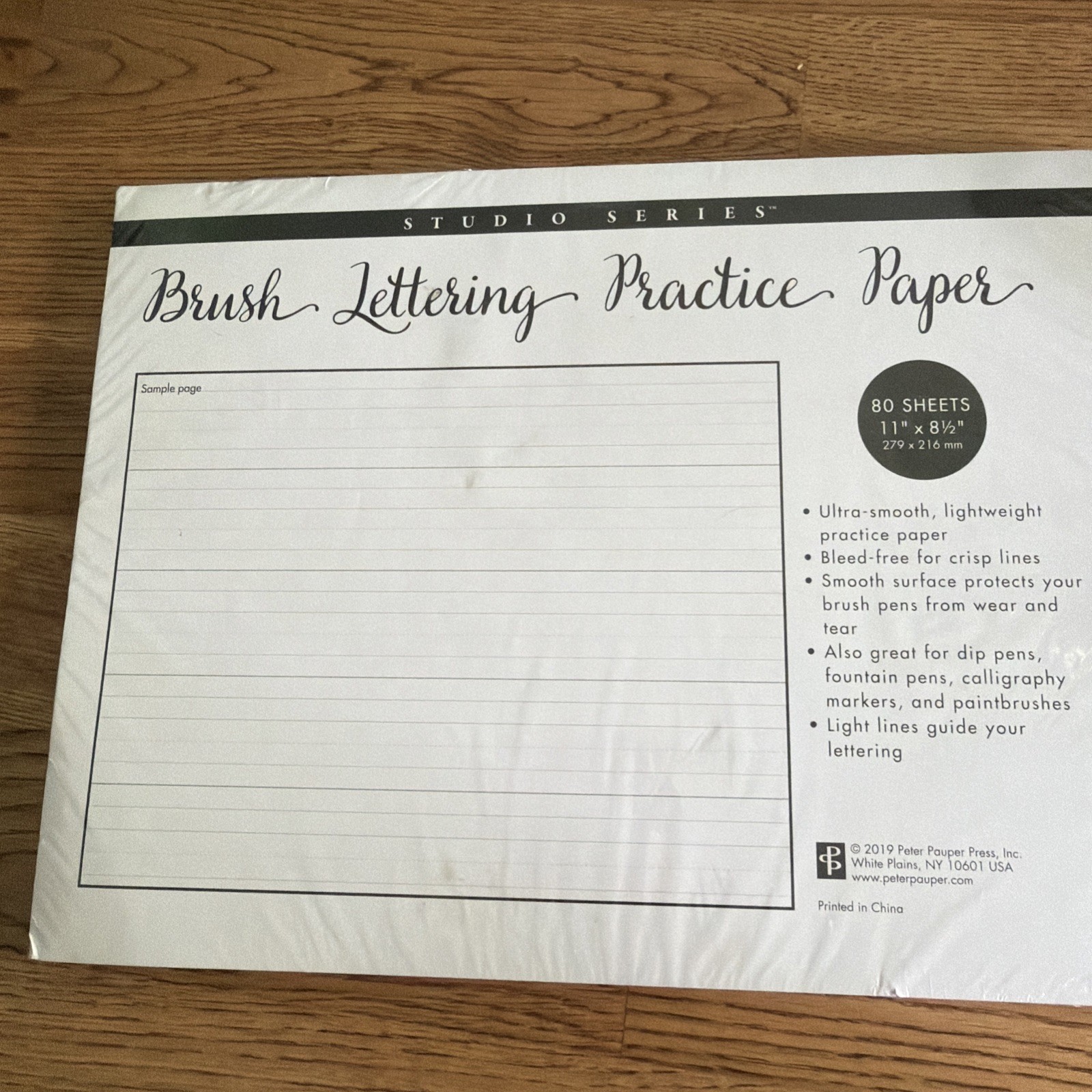 Brush Lettering Practice Pad by Inc. Peter Pauper Press (2019, Trade Paperback)