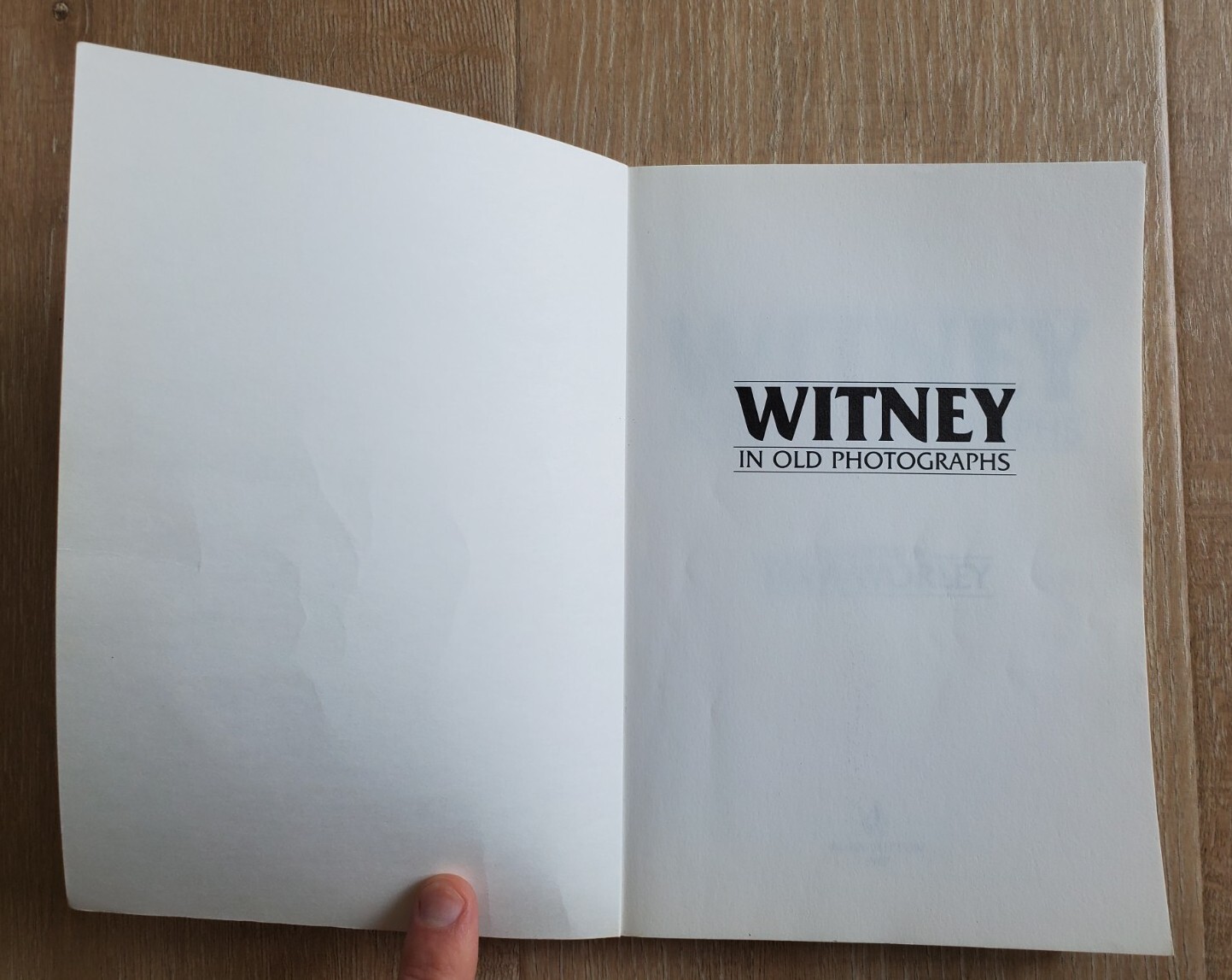 WITNEY IN OLD PHOTOGRAPHS Tom Worley 1987 PB Alan Sutton Britain Oxfordshire
