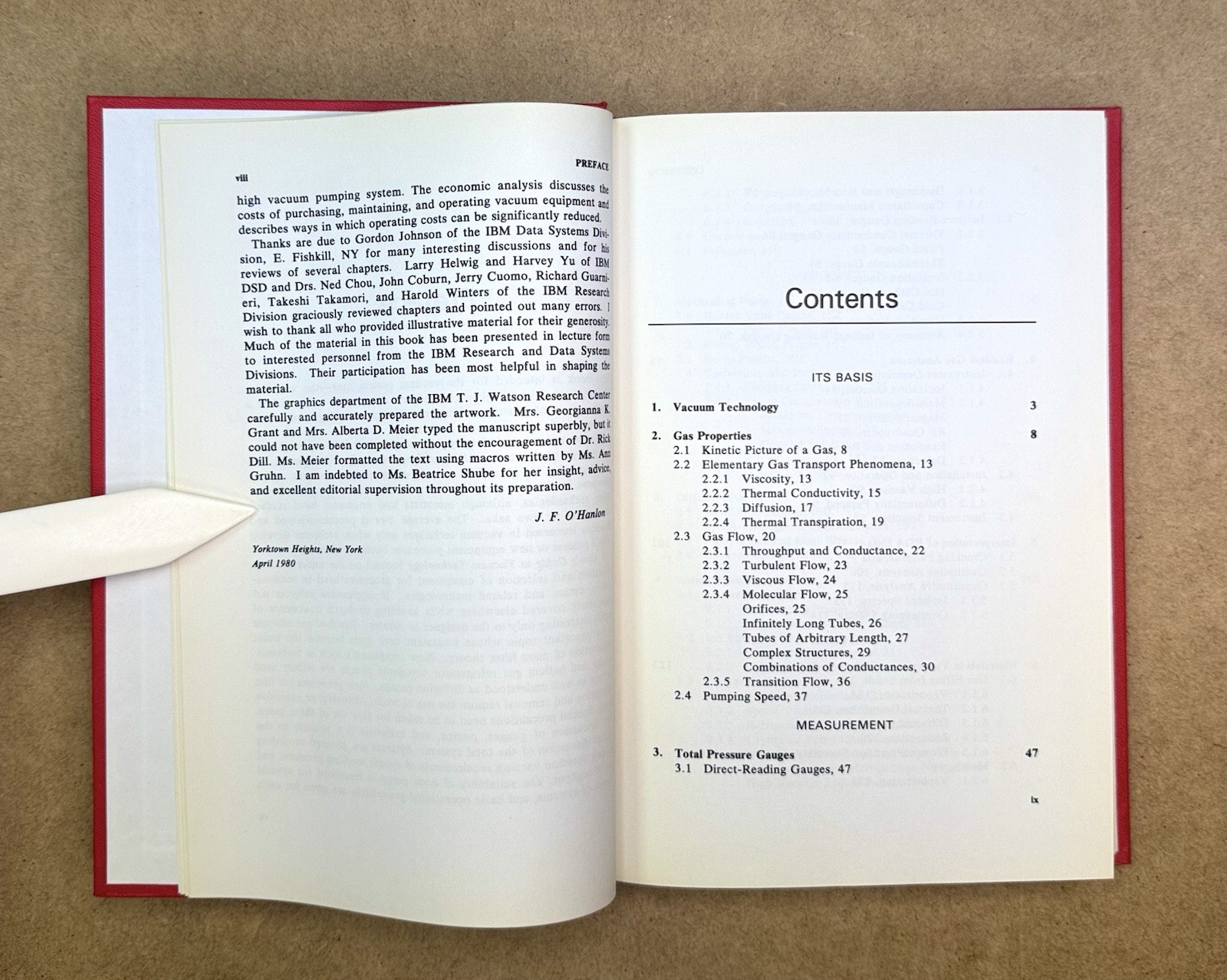 Users Guide to Vacuum Technology by O’Hanlon (IBM) 1980 HC 1st Printing