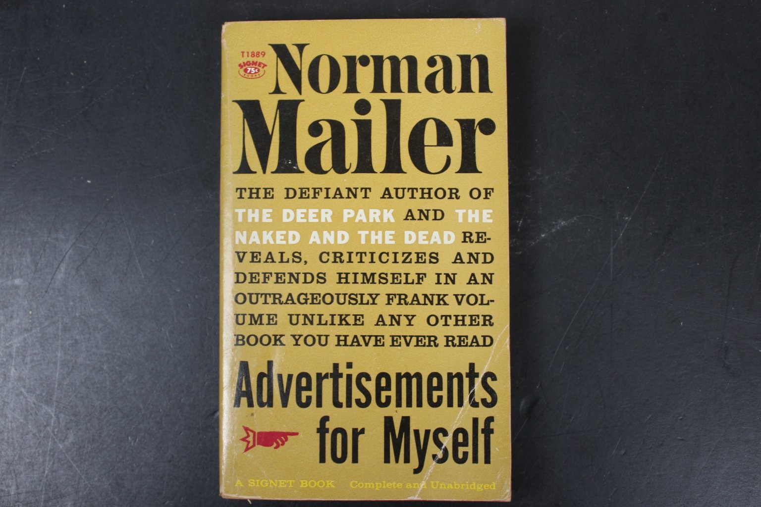Advertisements for Myself Norman Mailer 1960 First Printing Signet Book Literary