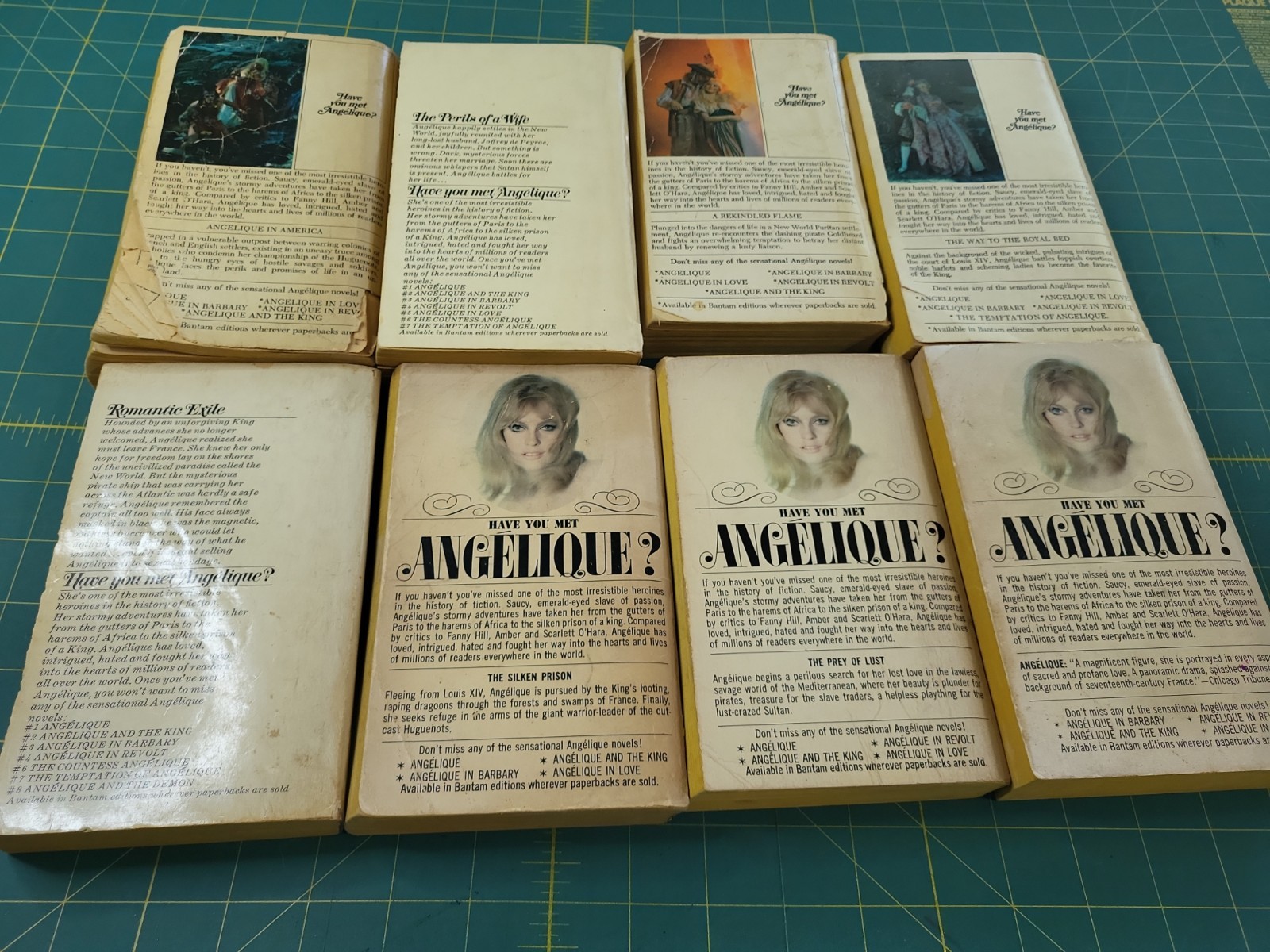 Lot Of 8 Sergeane Golon Pb Books Angelique “SEE PHOTOS”