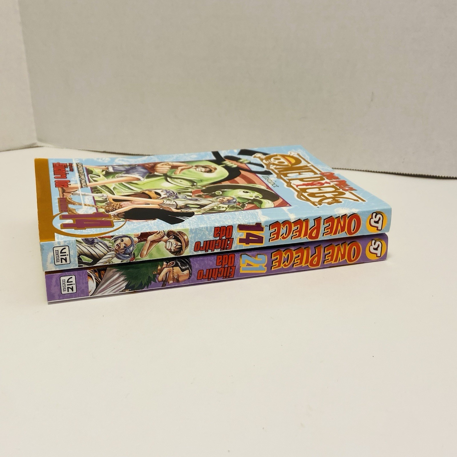 One Piece Vol. 14 + 21 Utopia & Instinct Oda 2007 Manga Gold Foil Rare Books