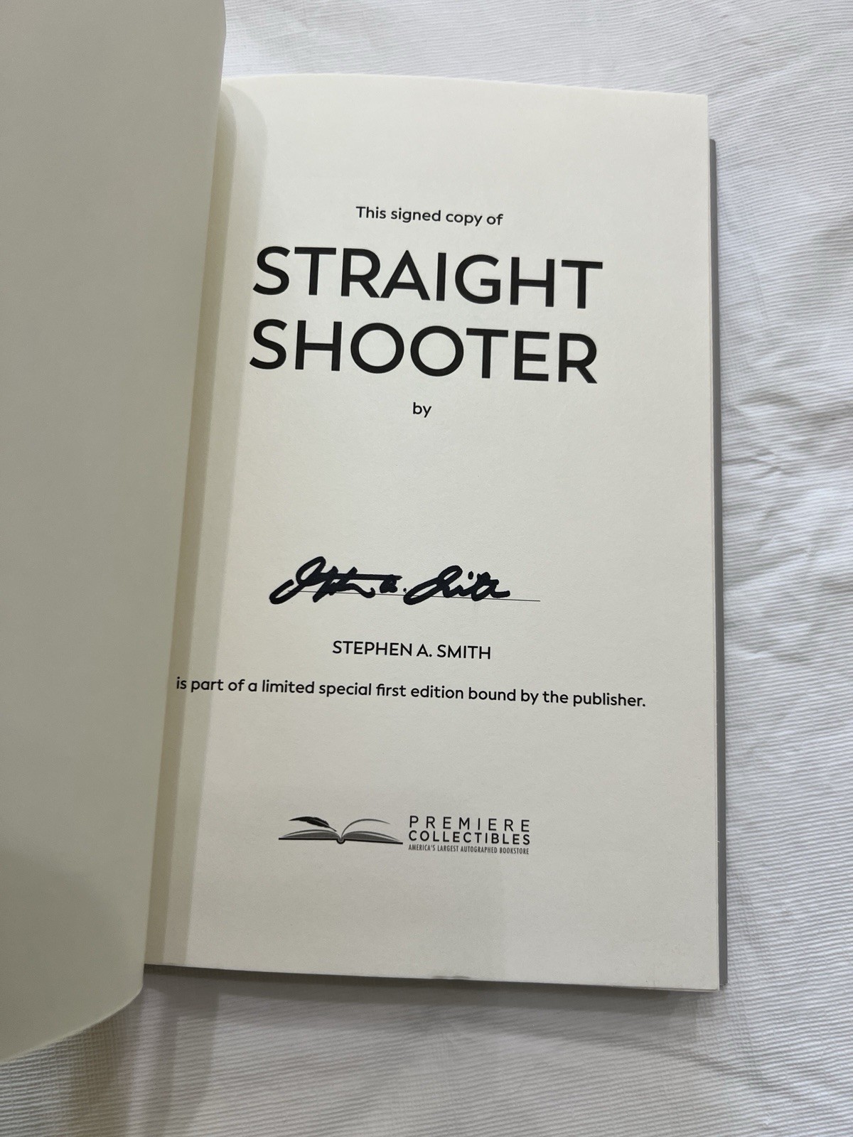 Stephen A. Smith HAND SIGNED Straight Shooter : A Memoir 1st Ed Hardcover ESPN