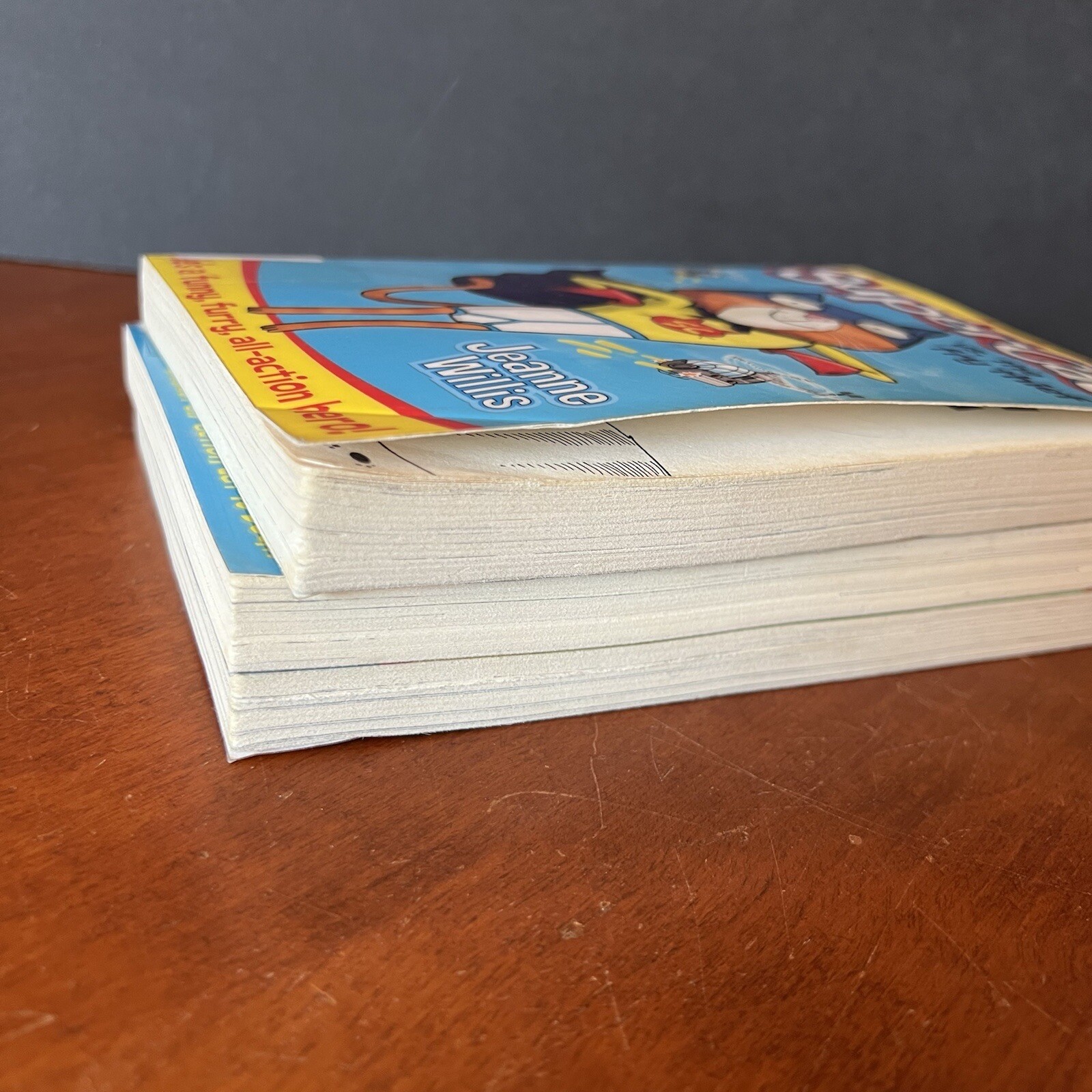 Lot: Supercat Books 1 2 3 Jeanne Willis vs Fry Thief Party Pooper Pesky Pirate