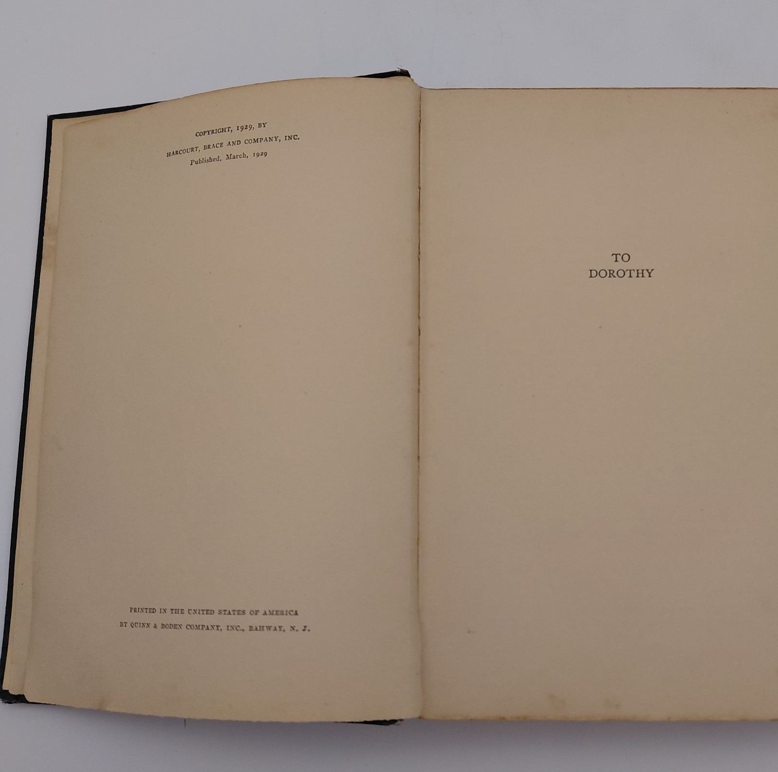 Dodsworth, Sinclair Lewis, 1929, First Edition Hardcover, Harcourt Brace and Co