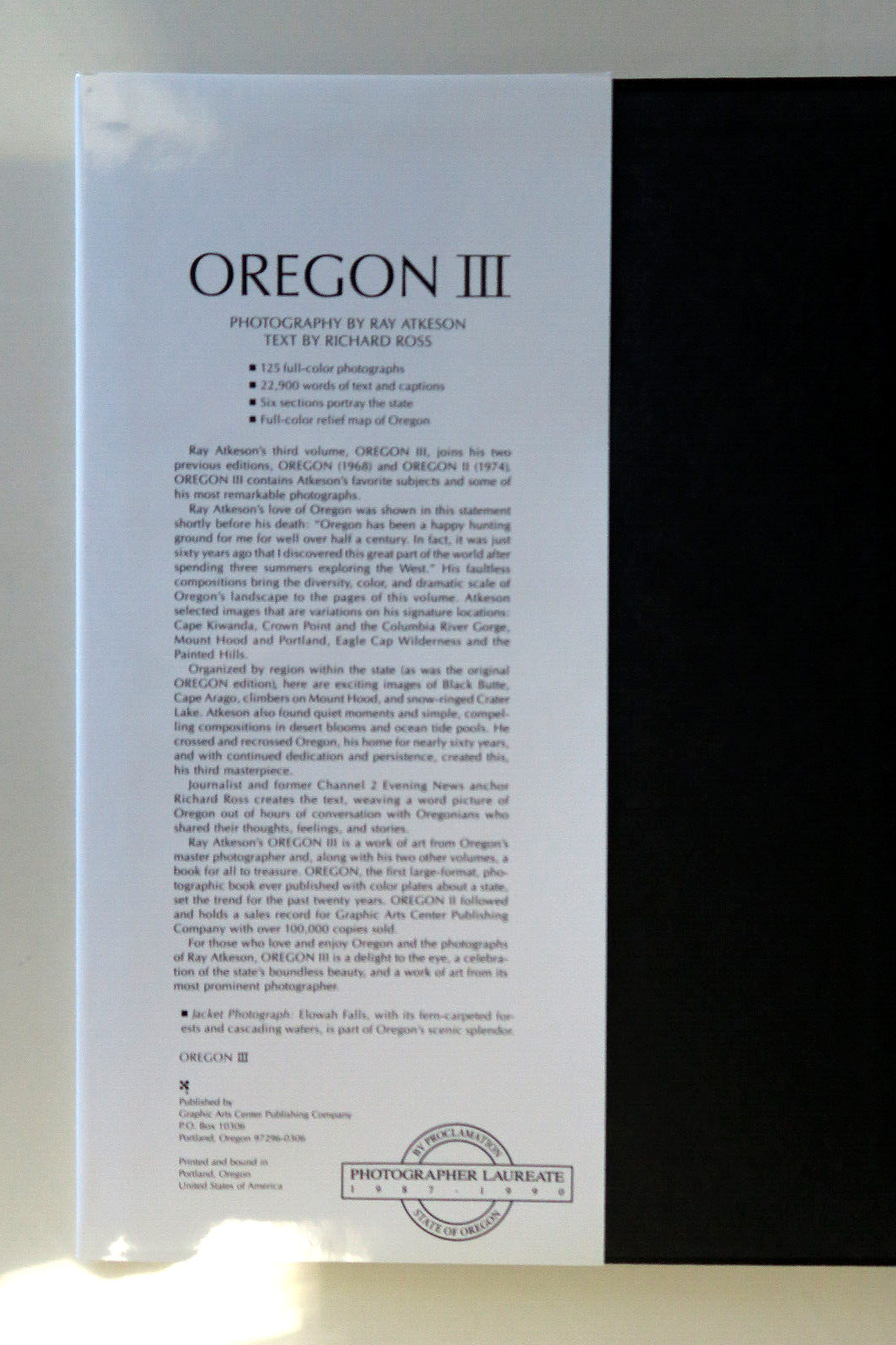 OREGON III by Ray Atkeson & Richard Ross HC/DJ with Sleeve 1987